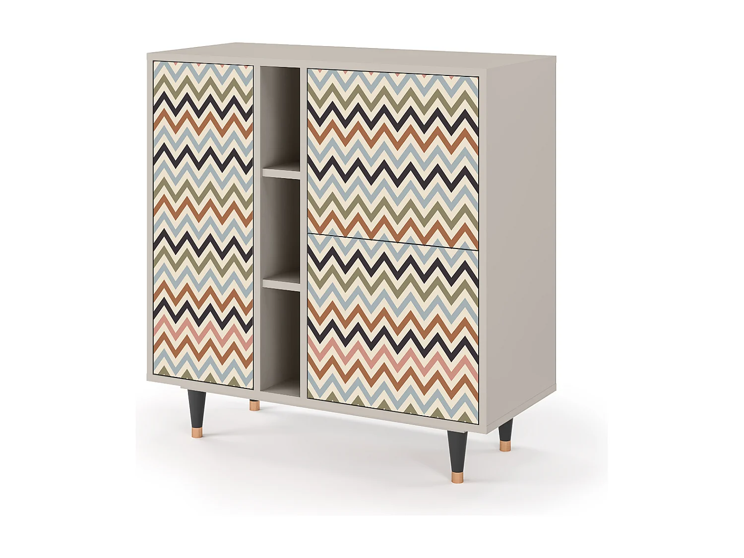 Credenza - 94х96х41 cm - BS5 - Bright Ripple, Sabbia