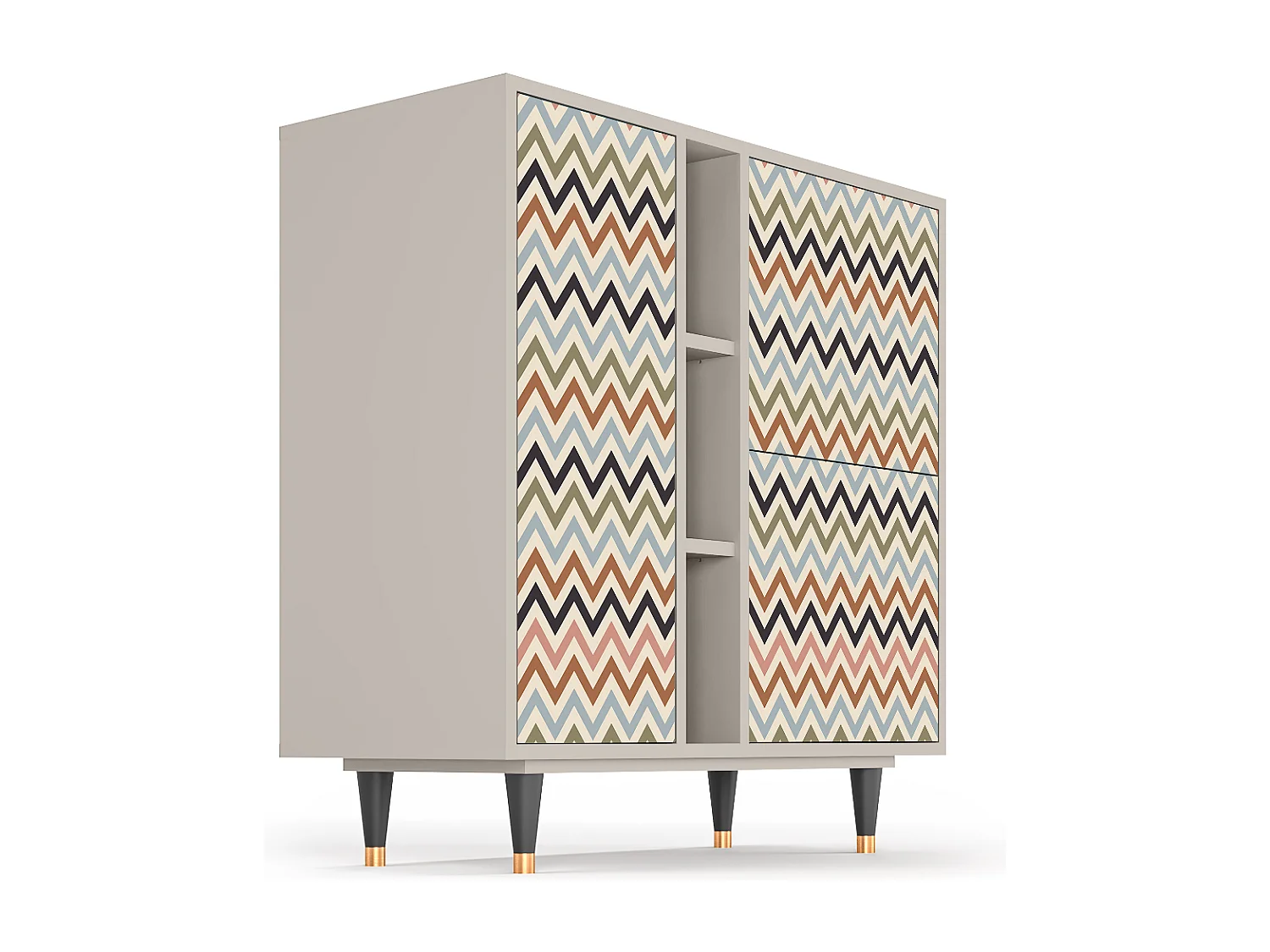 Credenza - 94х96х41 cm - BS5 - Bright Ripple, Sabbia