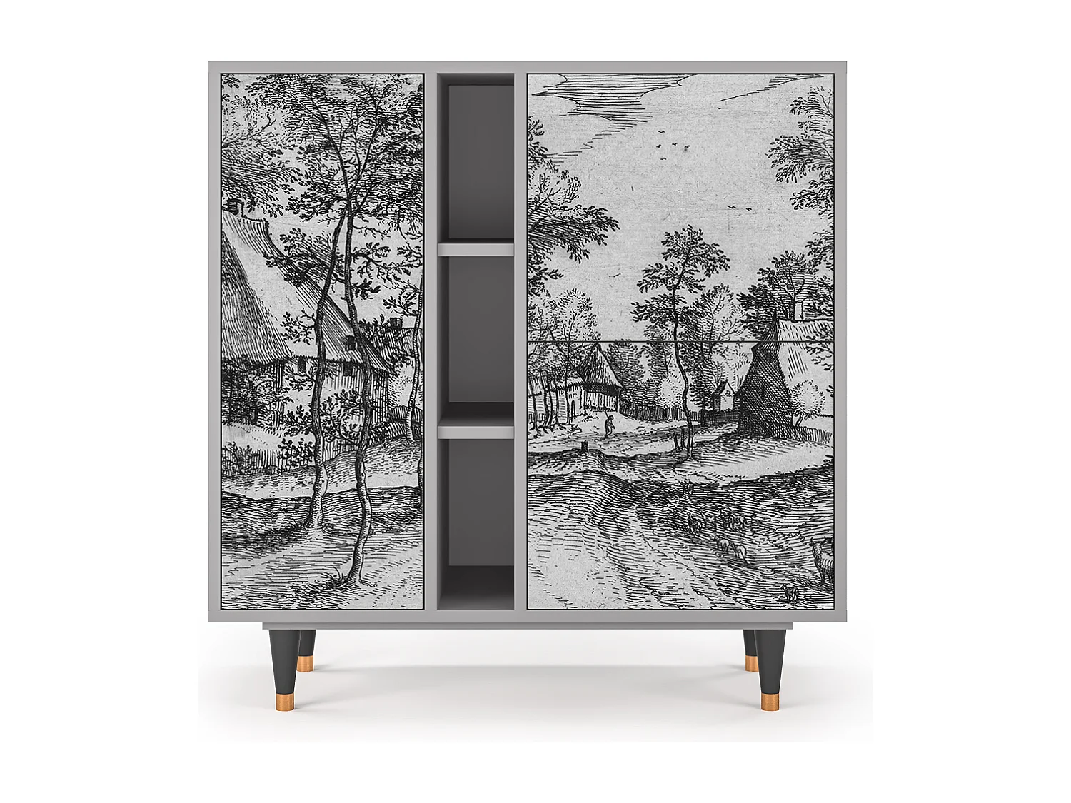 Buffet - 94х96х41 cm - BS5 - Village Road, Gris