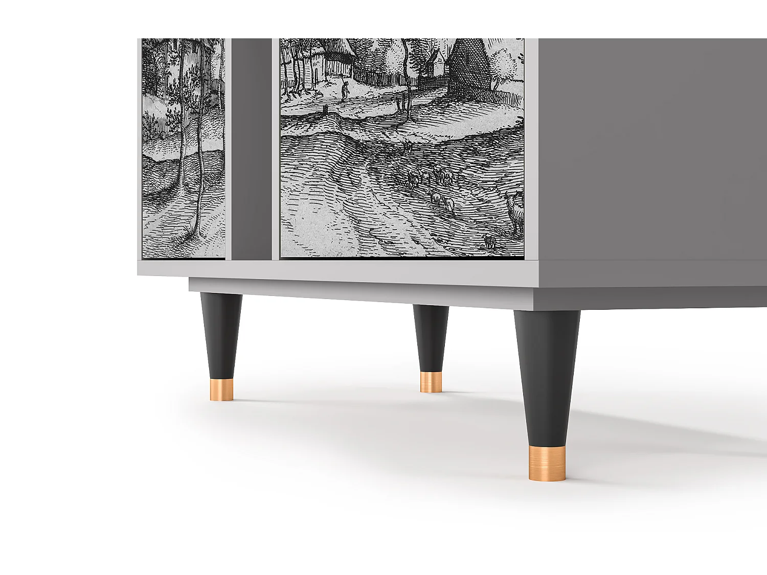 Buffet - 94х96х41 cm - BS5 - Village Road, Gris