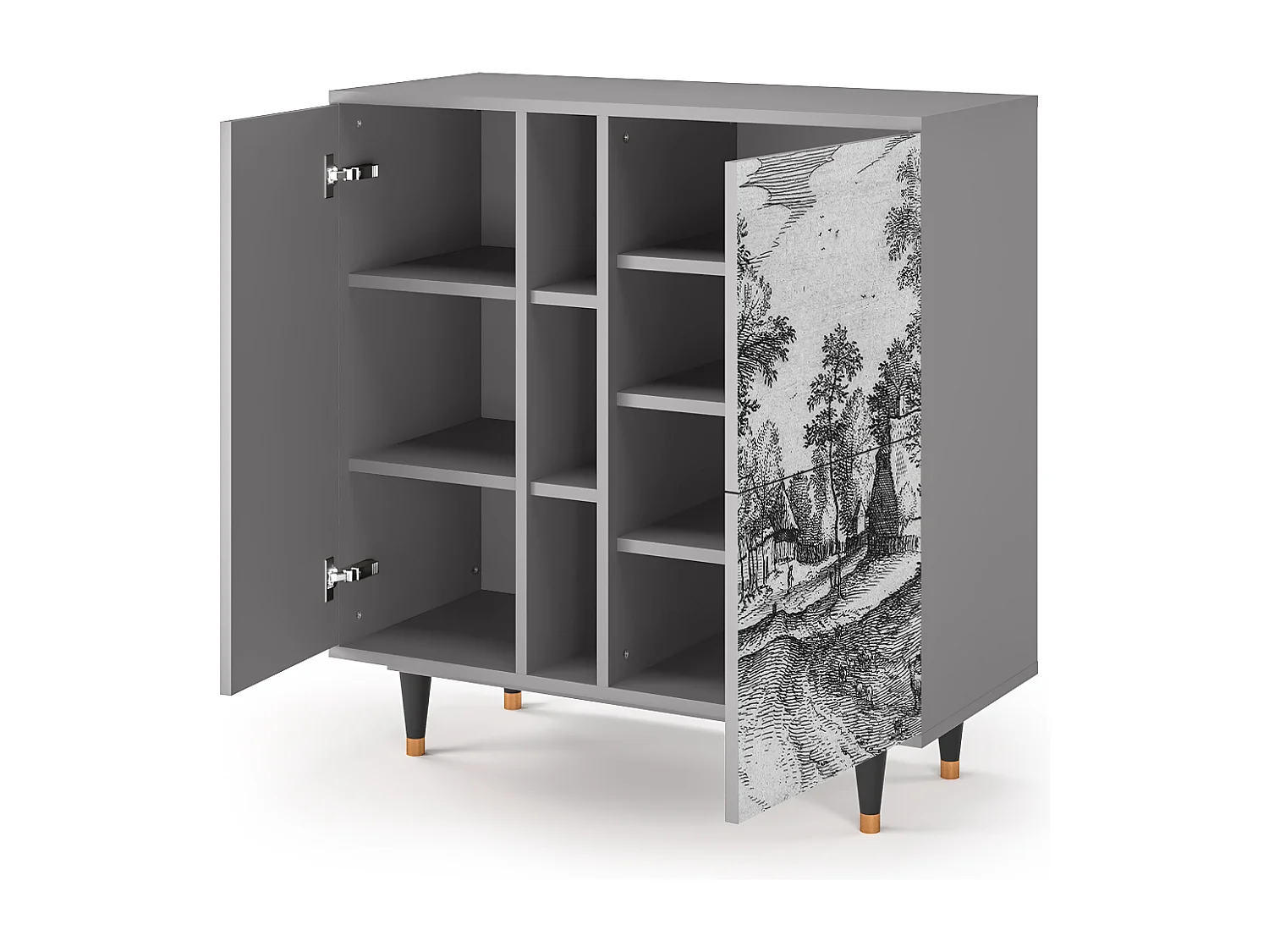 Buffet - 94х96х41 cm - BS5 - Village Road, Gris