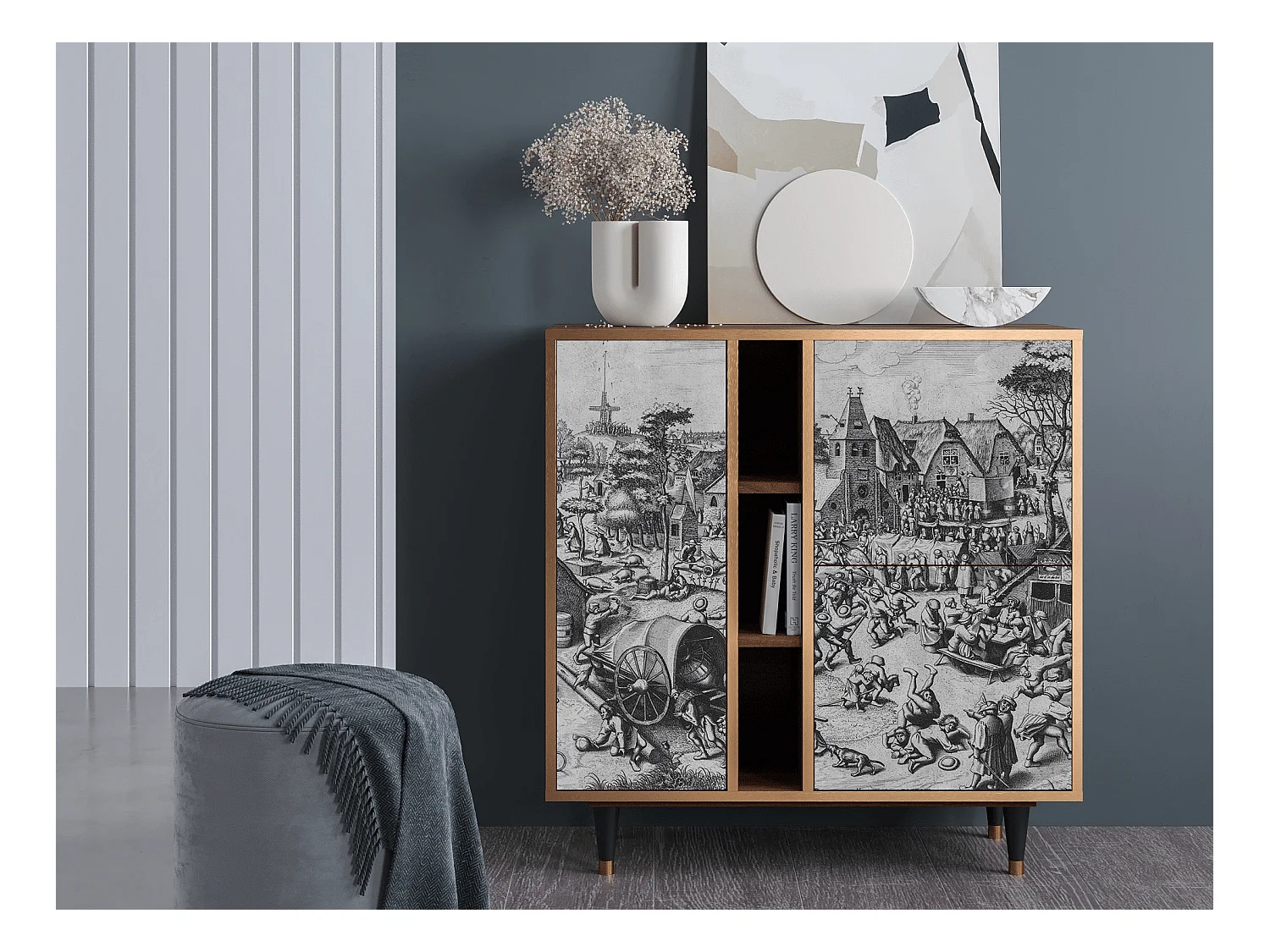 Sideboard - 94х96х41 cm - BS5 - The Festival of Saint, Walnuss