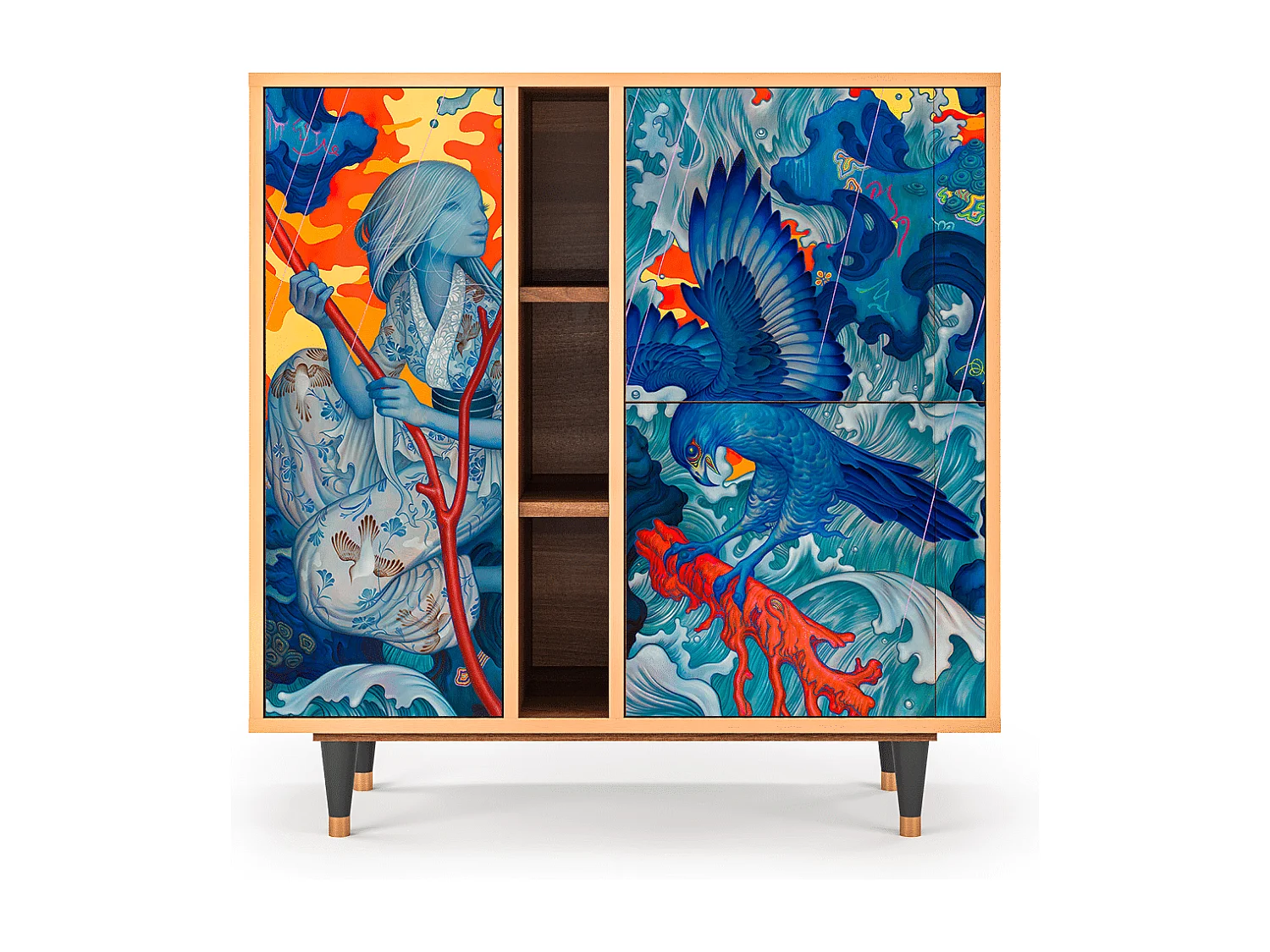 Buffet - 94х96х41 cm - BS5 - The Girl - James Jean, Noyer