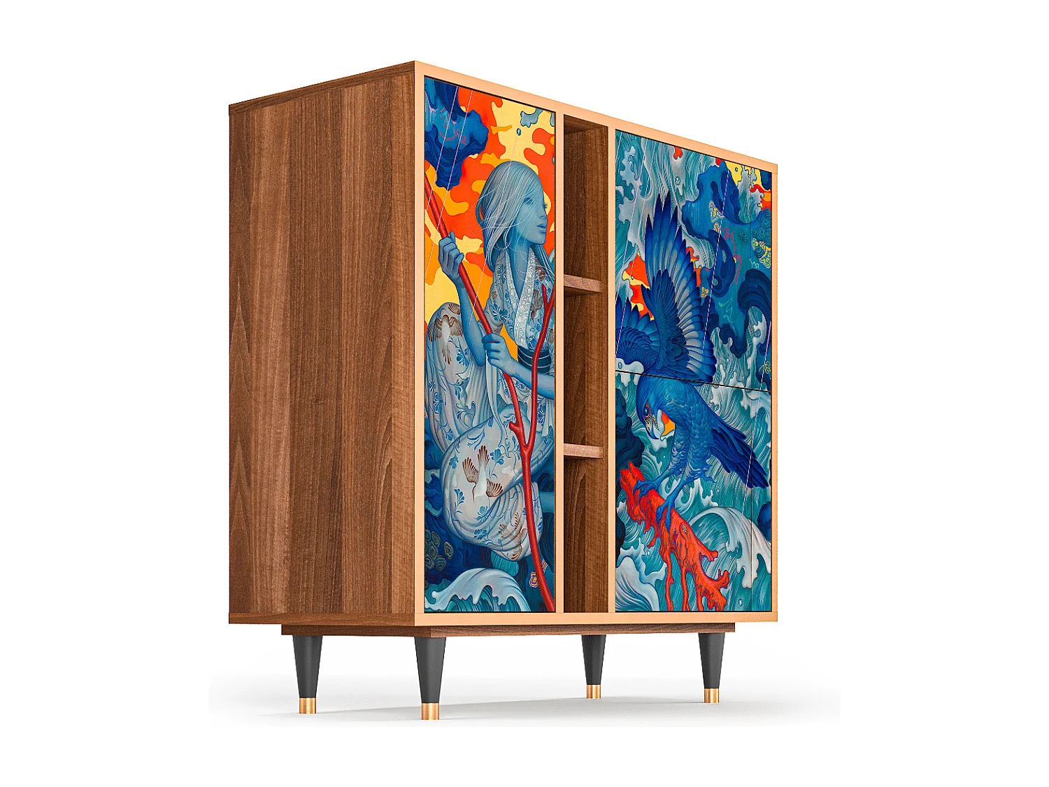 Buffet - 94х96х41 cm - BS5 - The Girl - James Jean, Noyer