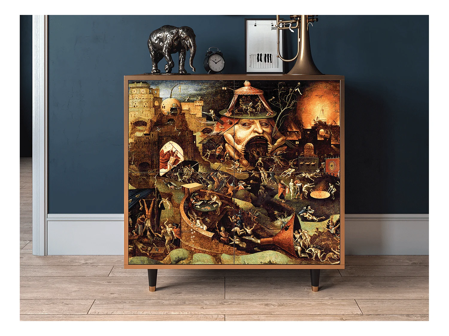 Sideboard - 94x96x48 cm - BS3 - Christ in Limbo, Walnuss