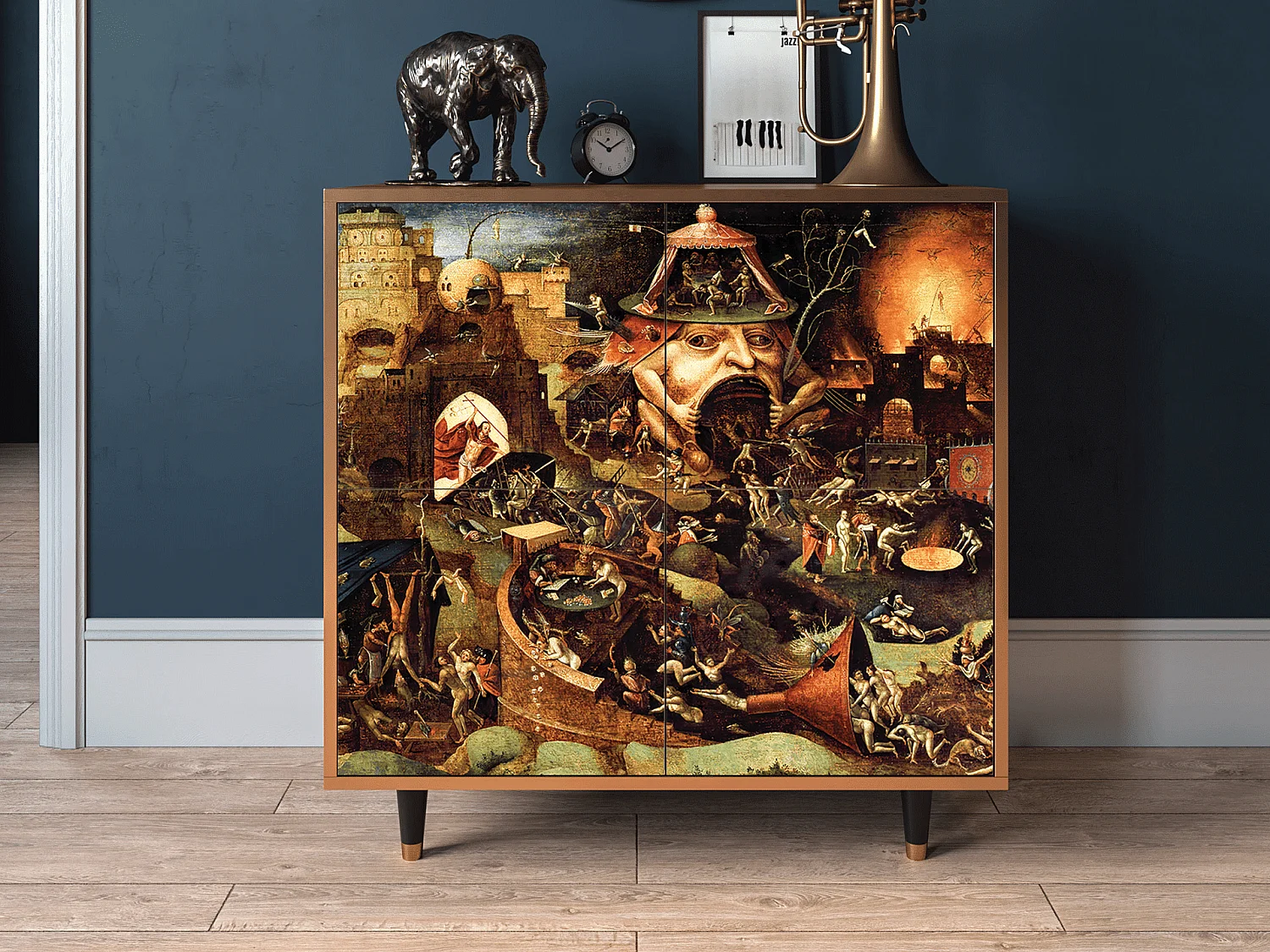 Buffet - 94x96x48 cm - BS3 - Christ in Limbo, Noyer