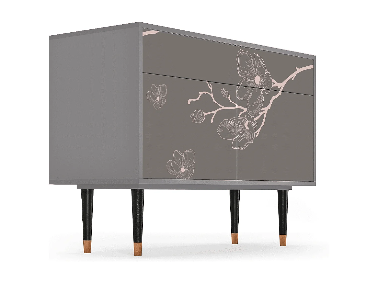 Buffet - 115x85x48 cm - BS4 - Cherry Blossom, Gris