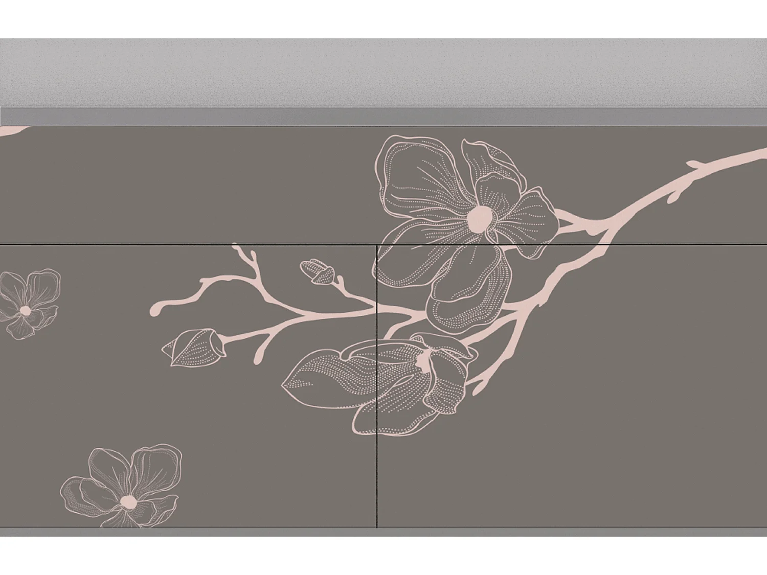 Buffet - 115x85x48 cm - BS4 - Cherry Blossom, Gris