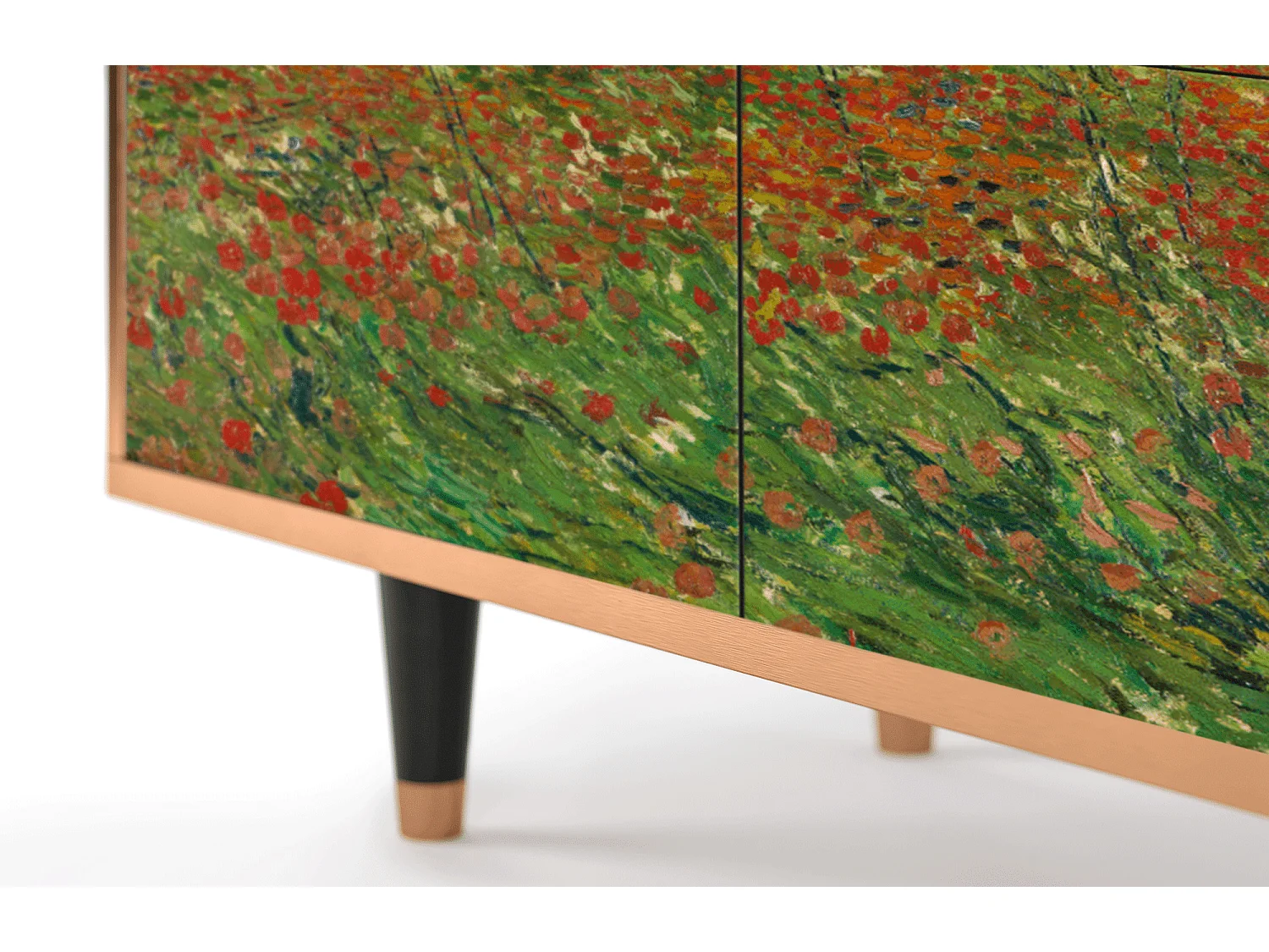 Buffet - 94x96x48 cm - BS3 - Poppy field by van Gogh, Noyer