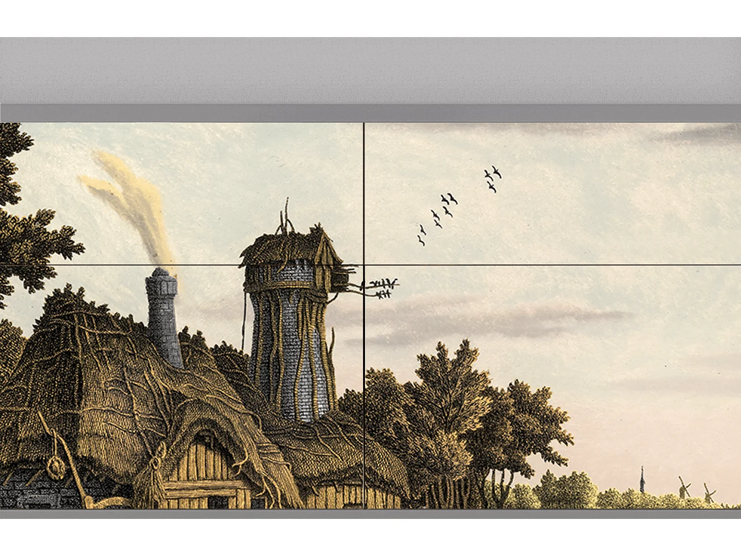 Buffet - 115x85x48 cm - BS4 - Mill along a River, Gris