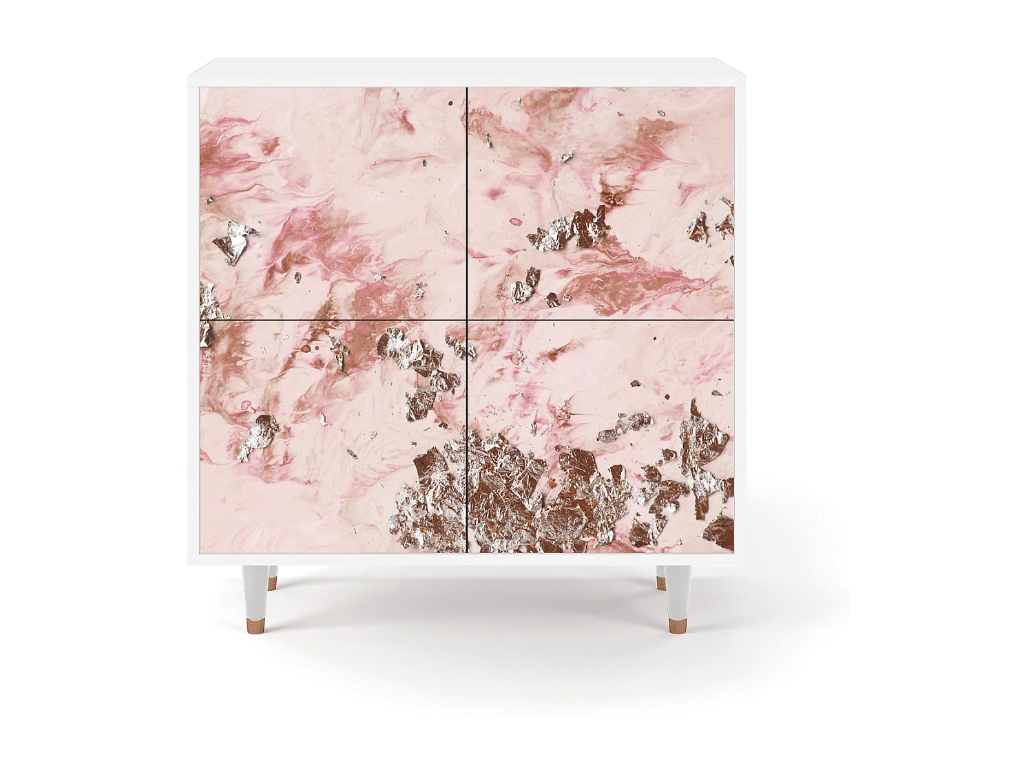 Kredens - 94x96x48 cm - BS3 - Cotton Candy, Biały