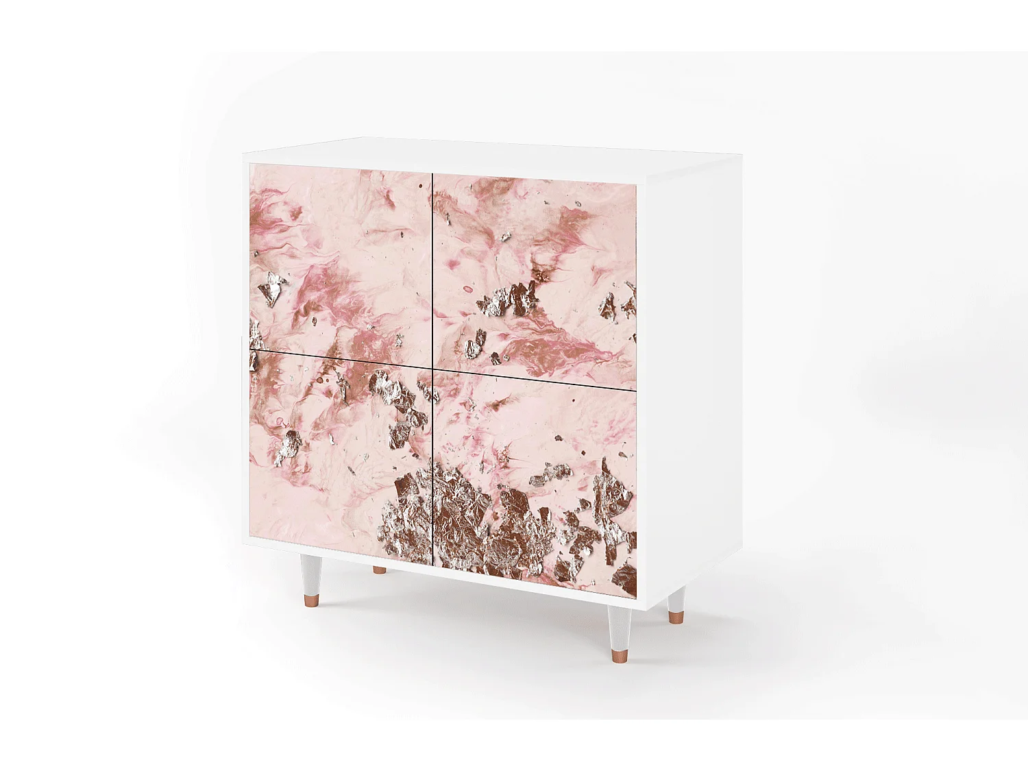 Kredens - 94x96x48 cm - BS3 - Cotton Candy, Biały