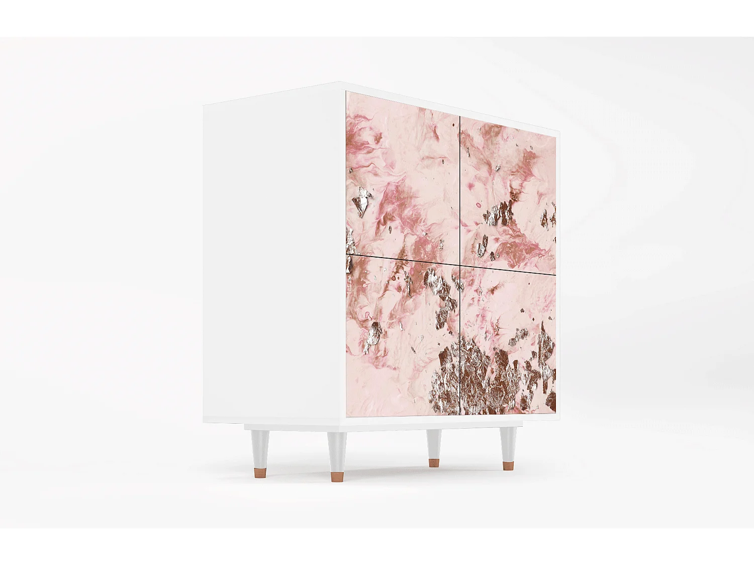 Kredens - 94x96x48 cm - BS3 - Cotton Candy, Biały