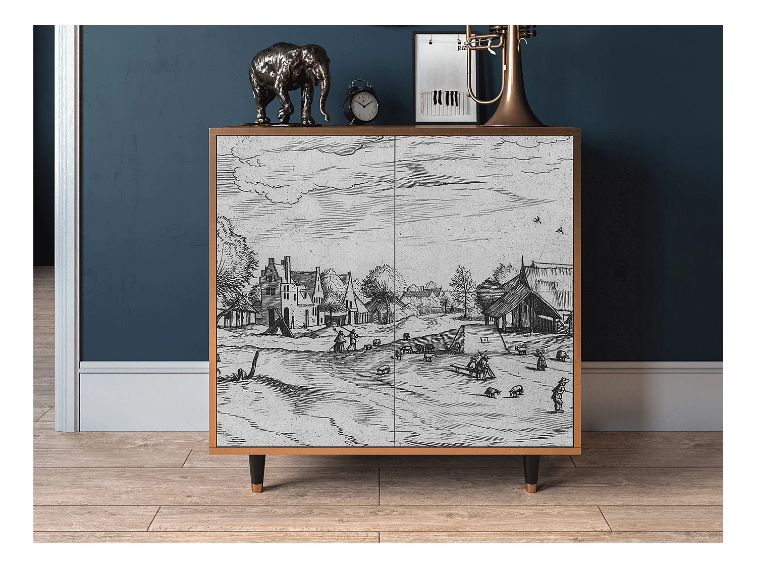 Sideboard - 94x96x48 cm - BS3 - Country Village, Walnuss