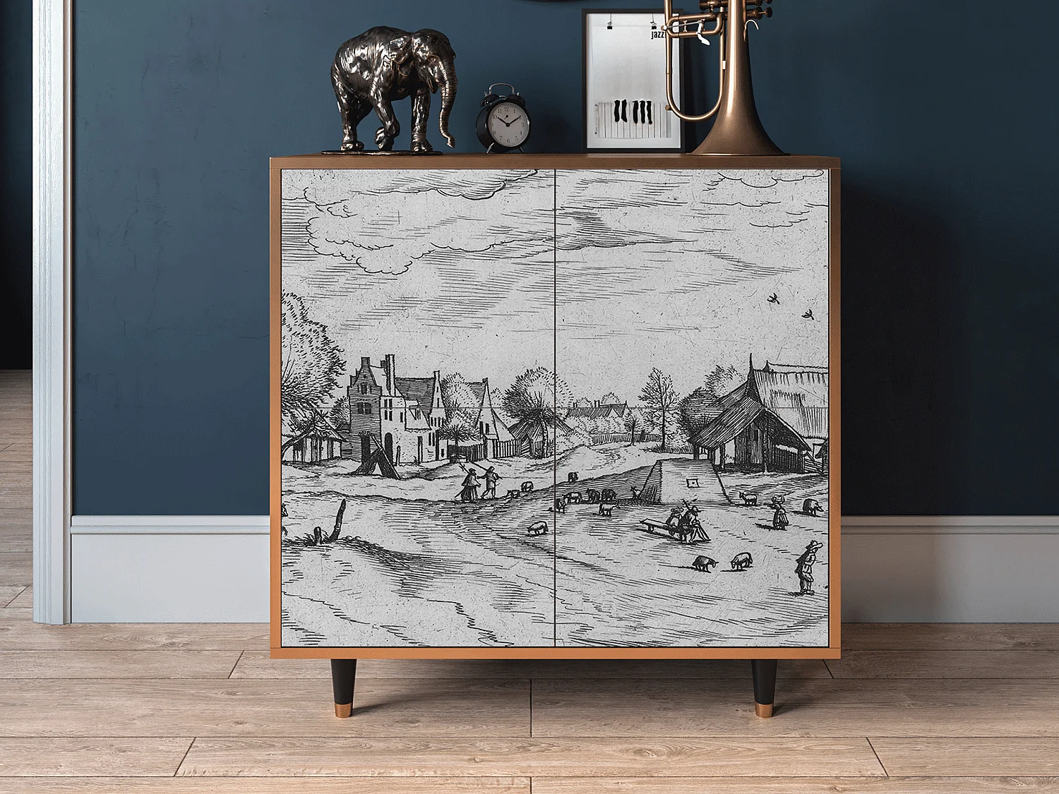 Buffet - 94x96x48 cm - BS3 - Country Village, Noyer