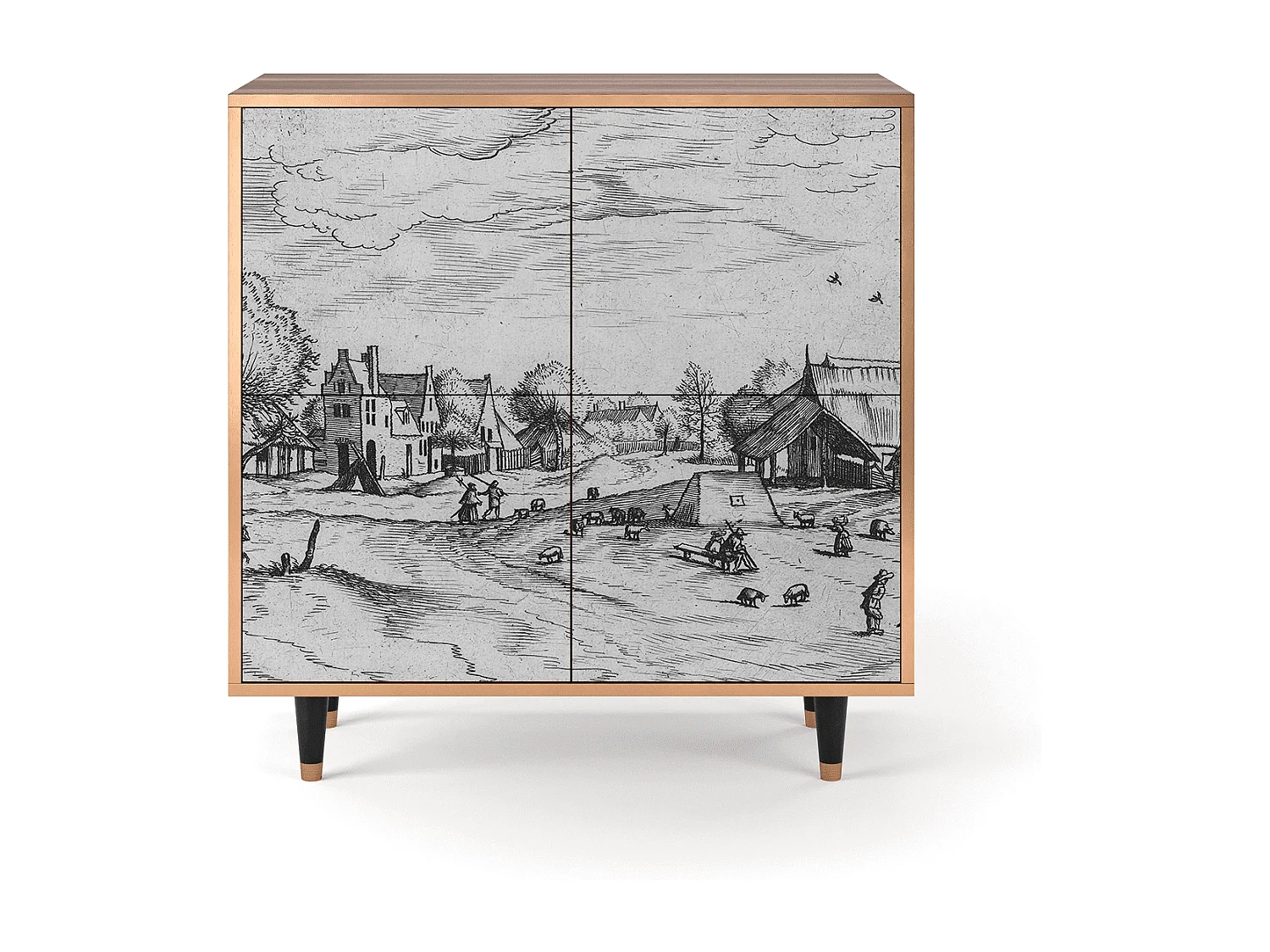 Buffet - 94x96x48 cm - BS3 - Country Village, Noyer