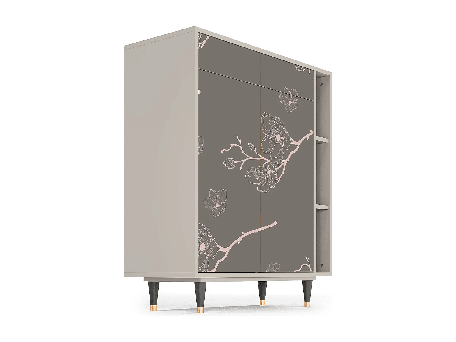 Kredens - 96х110х41 cm - BS6 - Cherry Blossom, Piaskowy