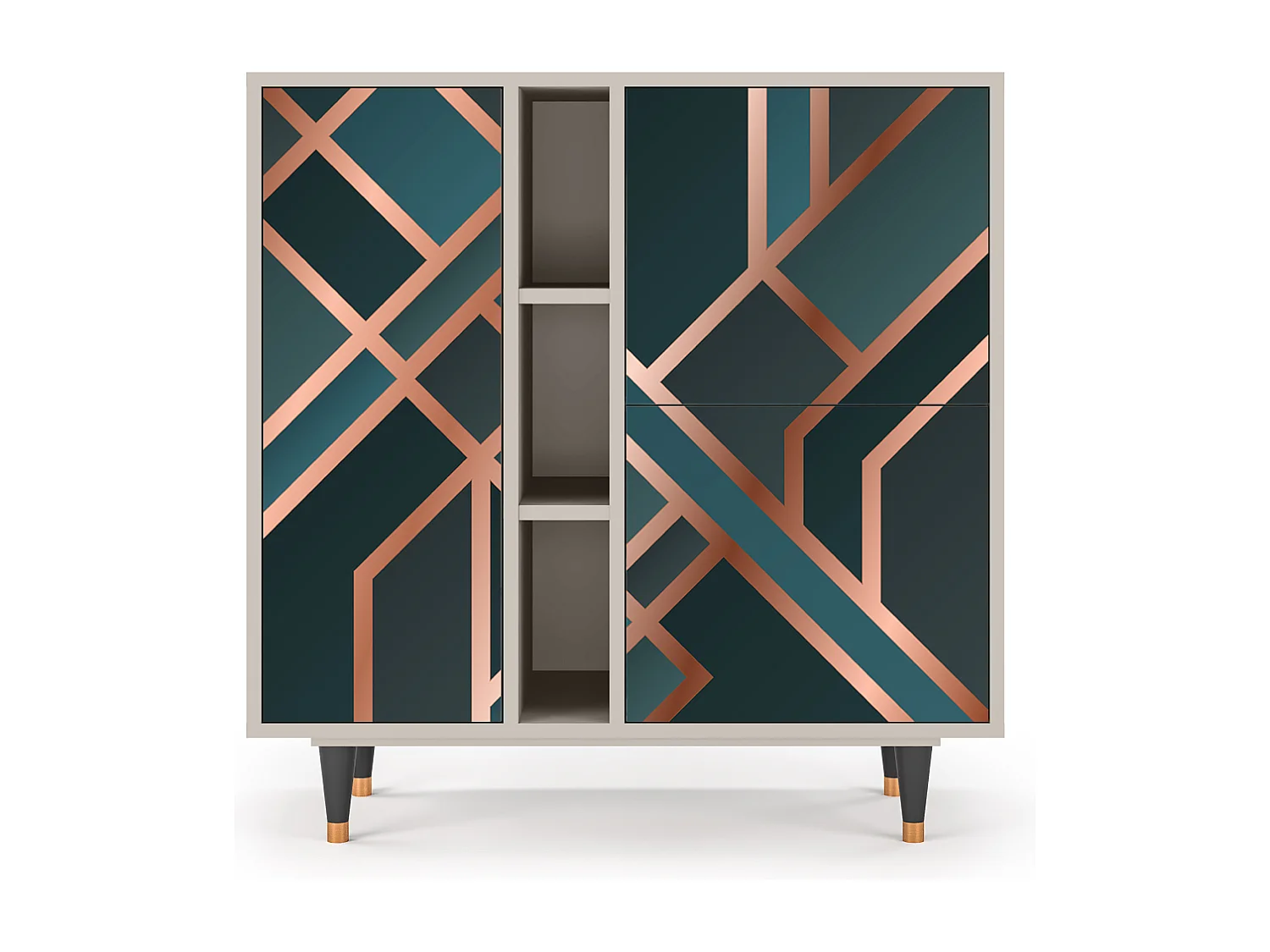 Kredens - 94х96х41 cm - BS5 - Bronze Crossroad, Piaskowy