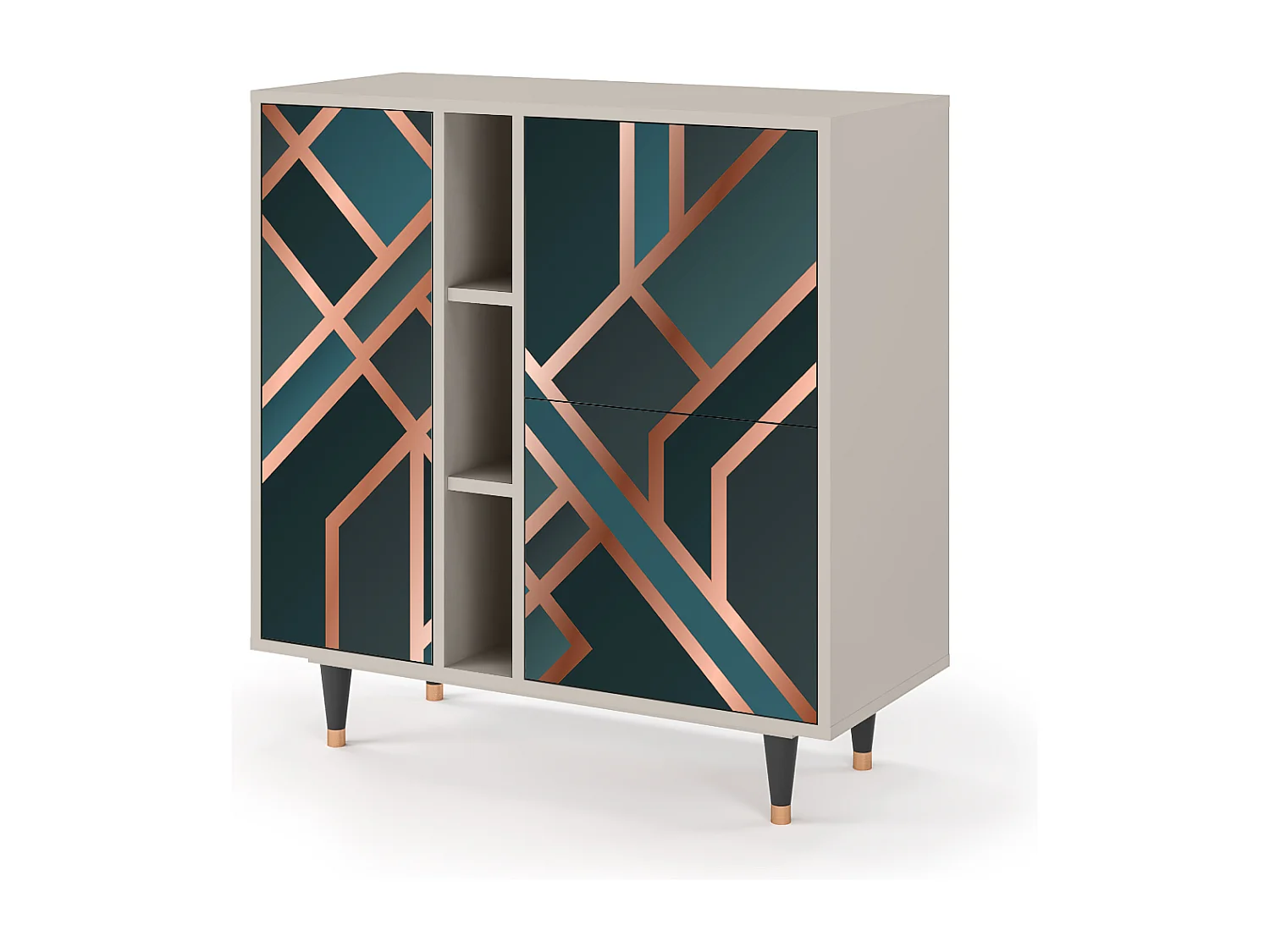 Kredens - 94х96х41 cm - BS5 - Bronze Crossroad, Piaskowy