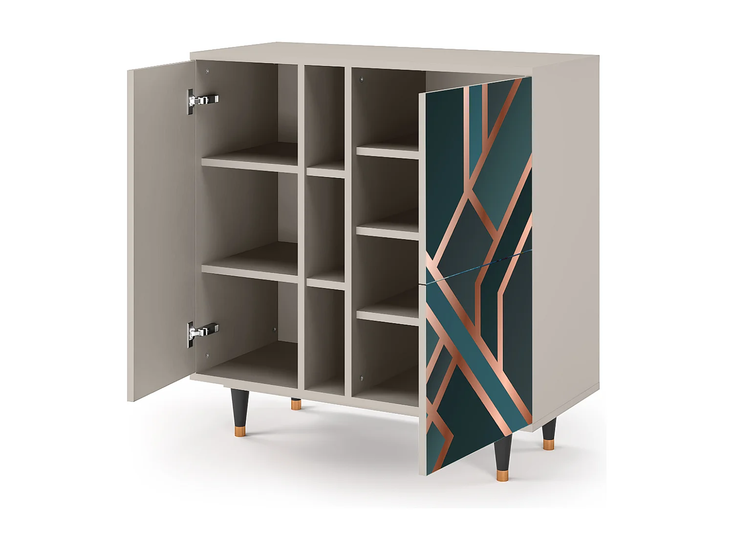 Kredens - 94х96х41 cm - BS5 - Bronze Crossroad, Piaskowy