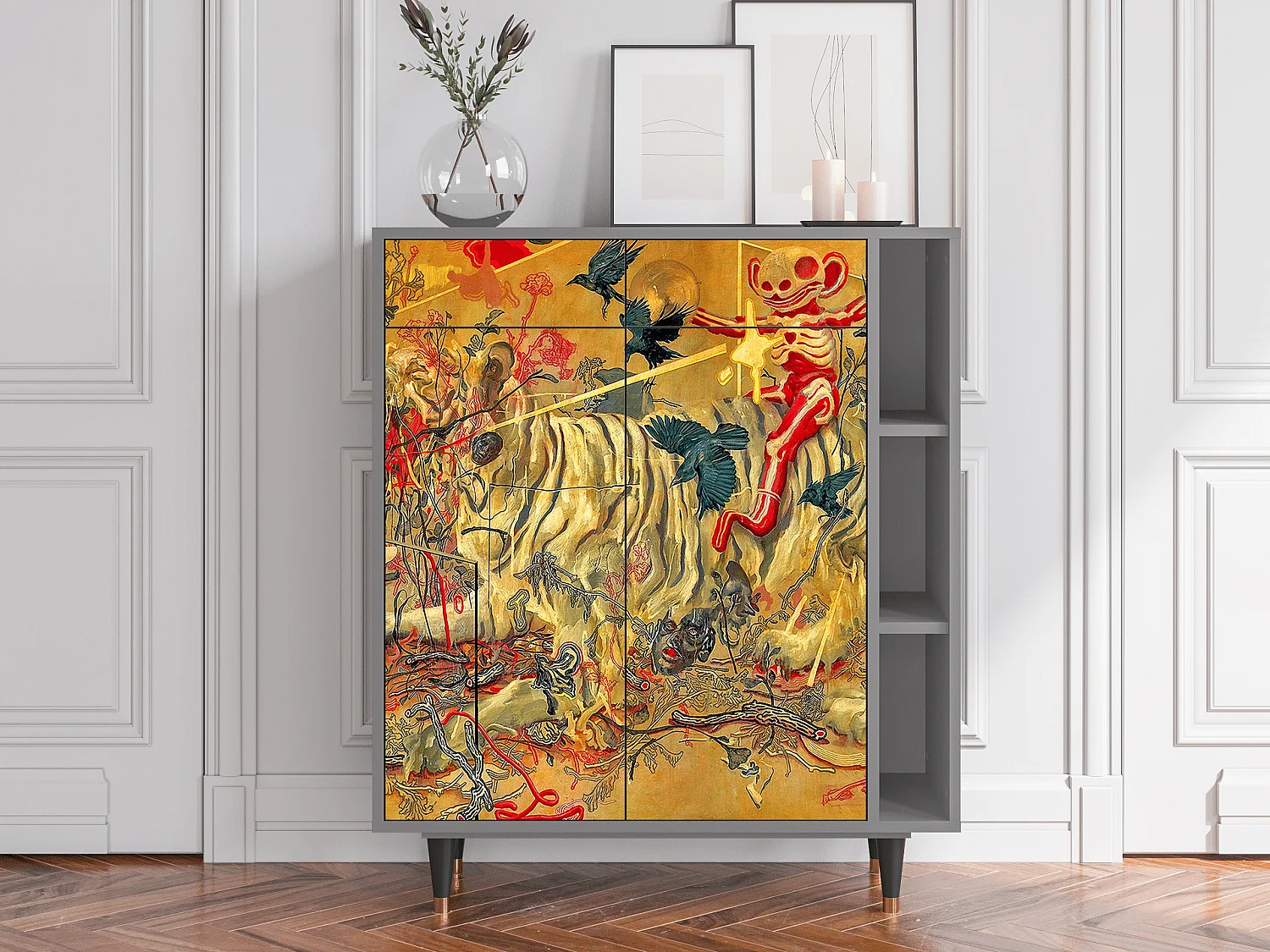Dressoir - 96х110х41 cm - BS6 - Blood by James Jean, Grijs