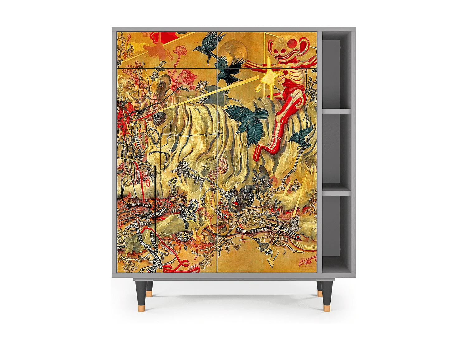 Dressoir - 96х110х41 cm - BS6 - Blood by James Jean, Grijs