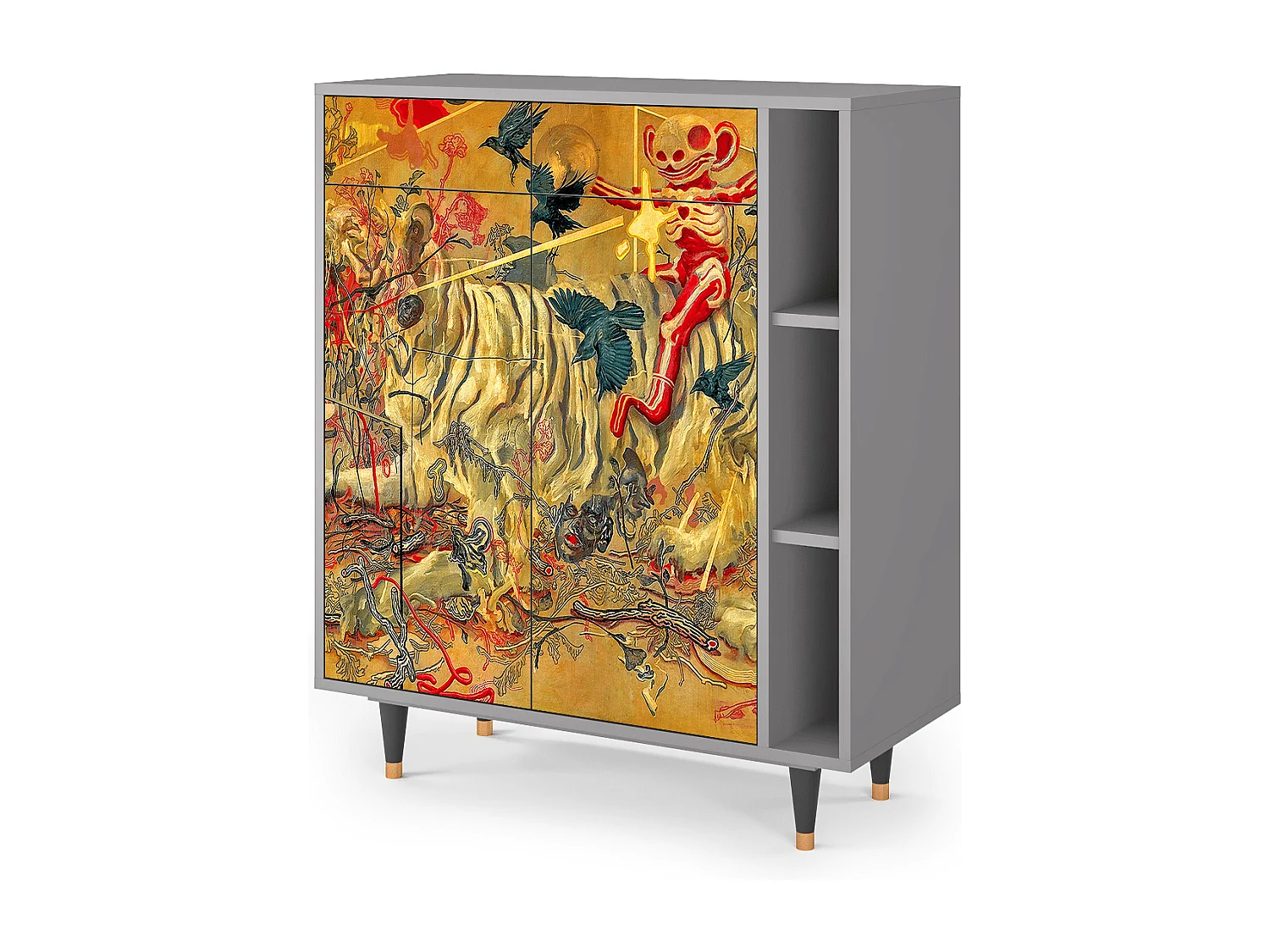 Dressoir - 96х110х41 cm - BS6 - Blood by James Jean, Grijs