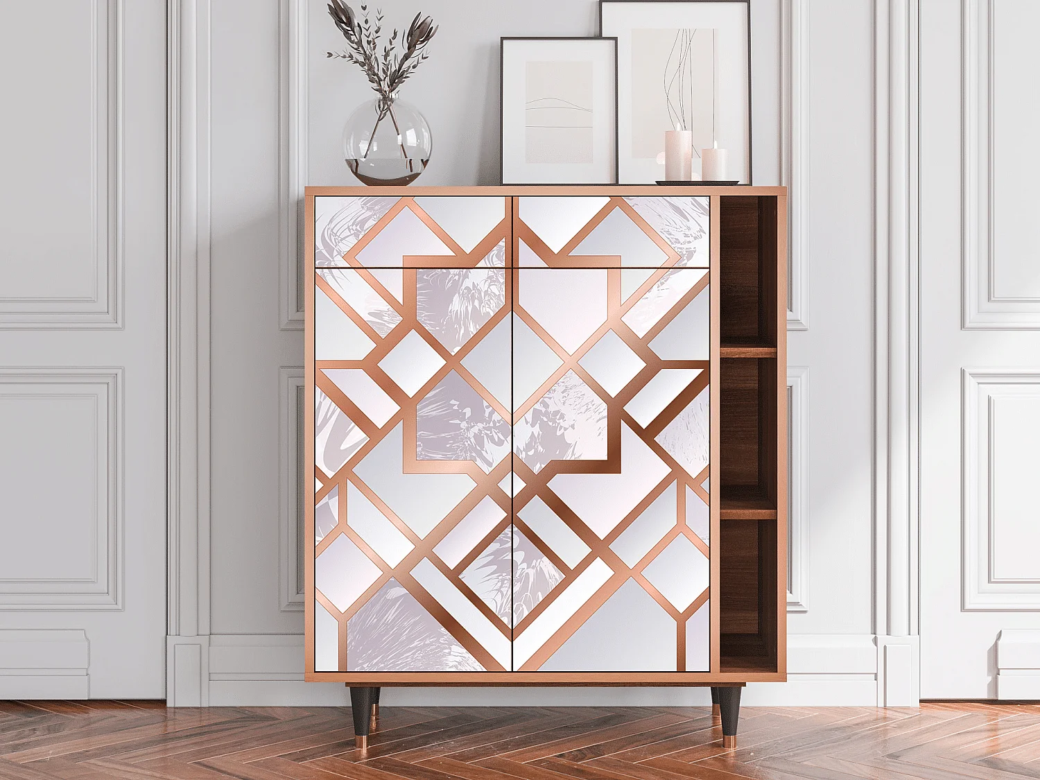 Credenza - 96х110х41 cm - BS6 - Pastel Fairytale, Noce