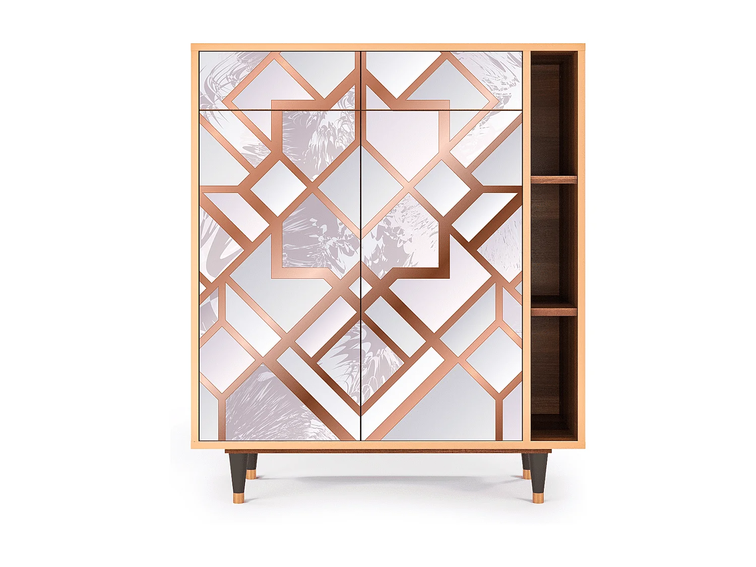 Credenza - 96х110х41 cm - BS6 - Pastel Fairytale, Noce