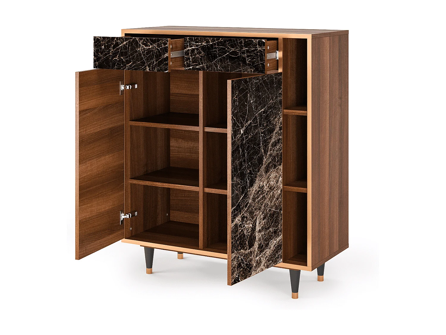 Aparador - 96х110х41 cm - BS6 - Night Abyss, Nogueira