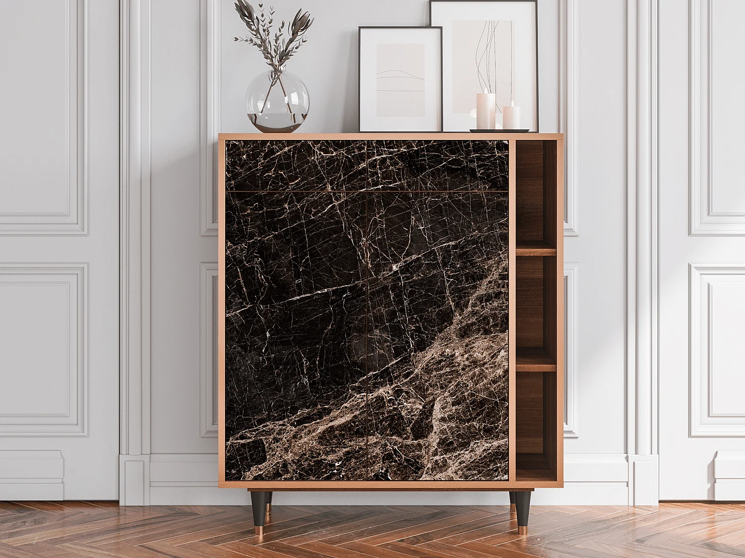 Credenza - 96х110х41 cm - BS6 - Night Abyss, Noce