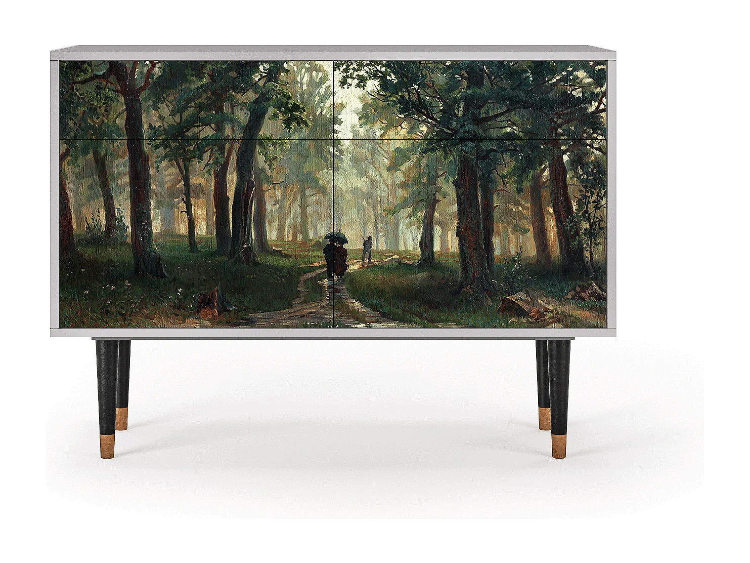 Aparador - 115x85x48 cm - BS4 -  Rain in the Oak Forest, Gris