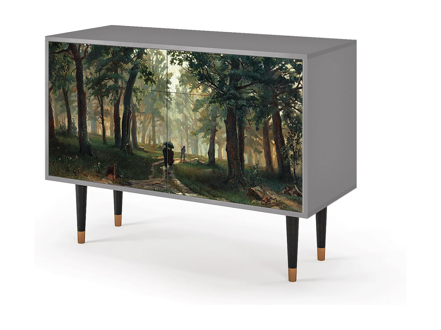 Aparador - 115x85x48 cm - BS4 -  Rain in the Oak Forest, Gris