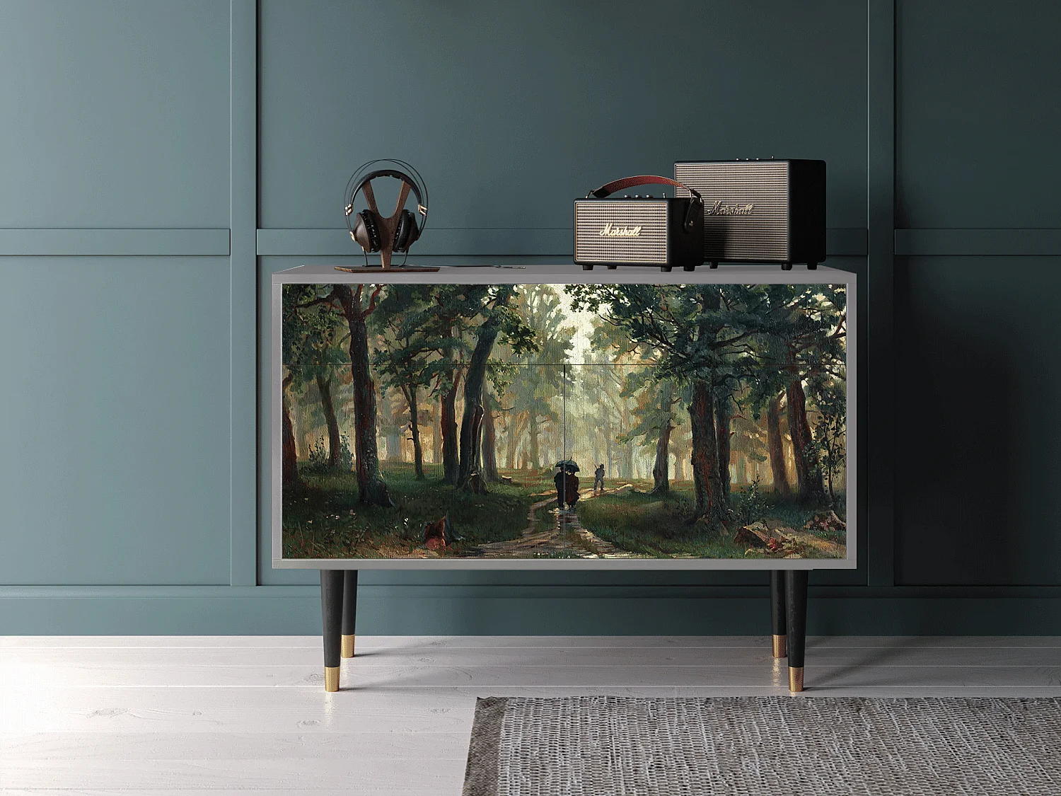 Buffet - 115x85x48 cm - BS4 -  Rain in the Oak Forest, Gris