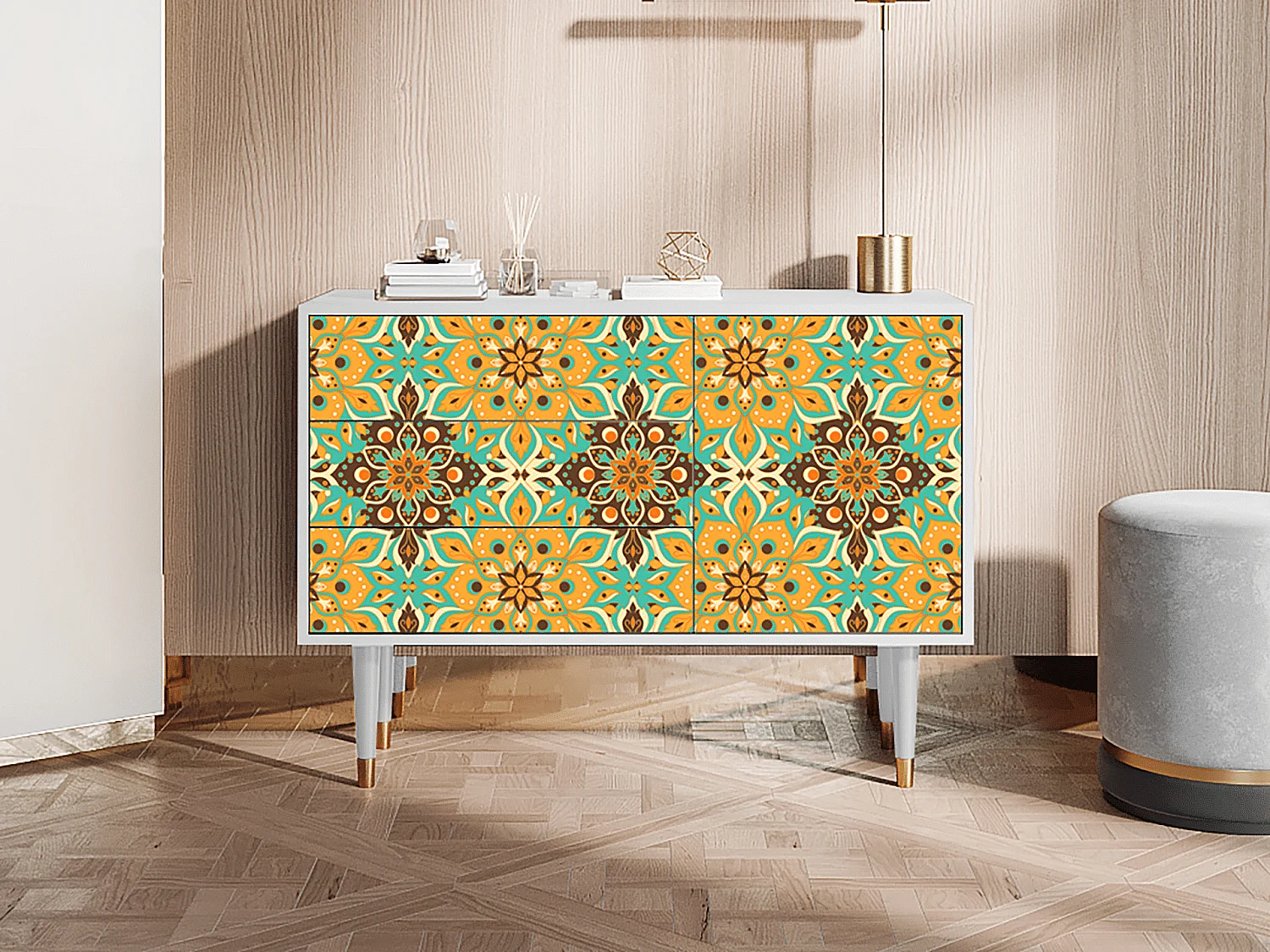 Buffet - 115х84х41 cm - S3 - Indian Spices, Blanc