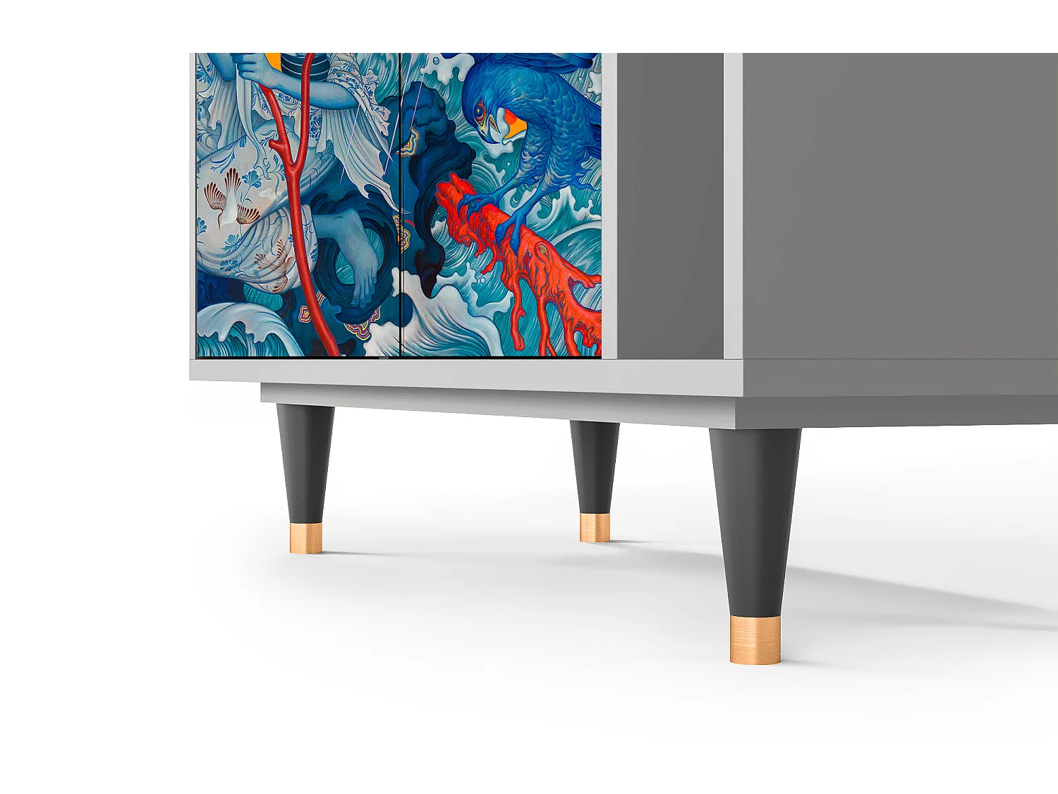 Credenza - 96х110х41 cm - BS6 - The Girl - James Jean, Grigio
