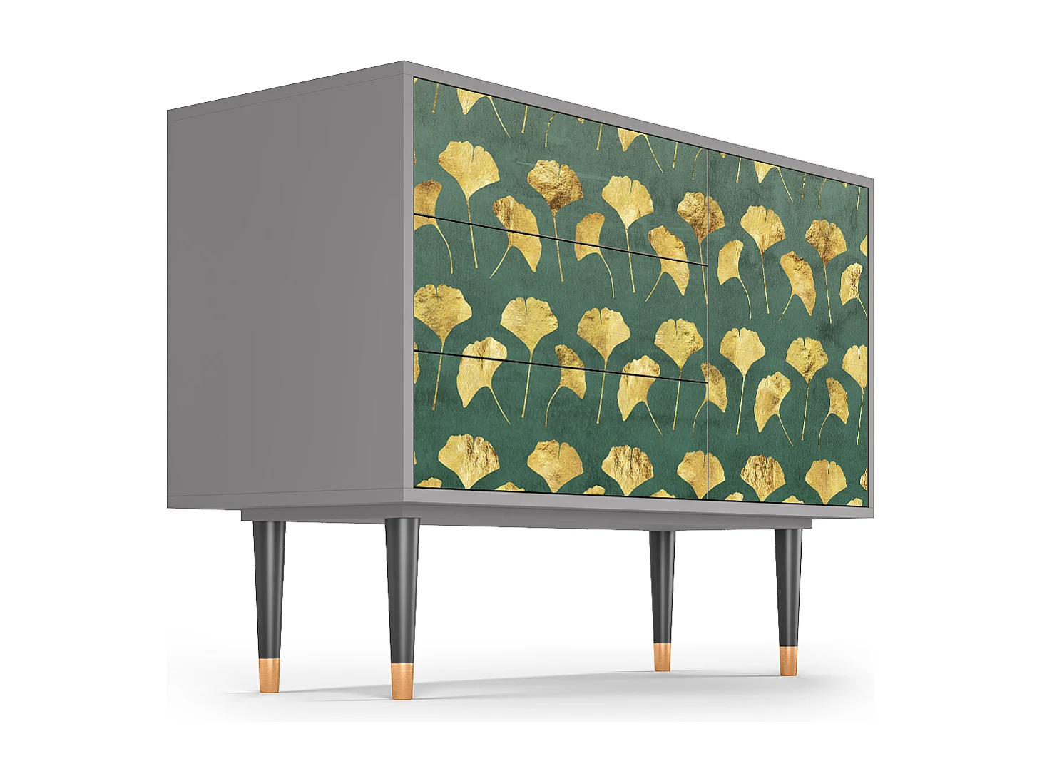 Credenza - 115х84х41 cm - S3 - Gingko leaves, Grigio