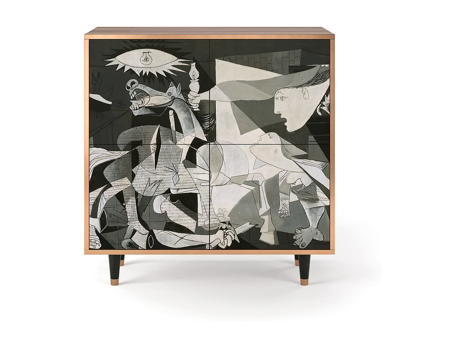 Aparador - 94x96x48 cm - BS3 - Guernica by Picasso, Nogueira