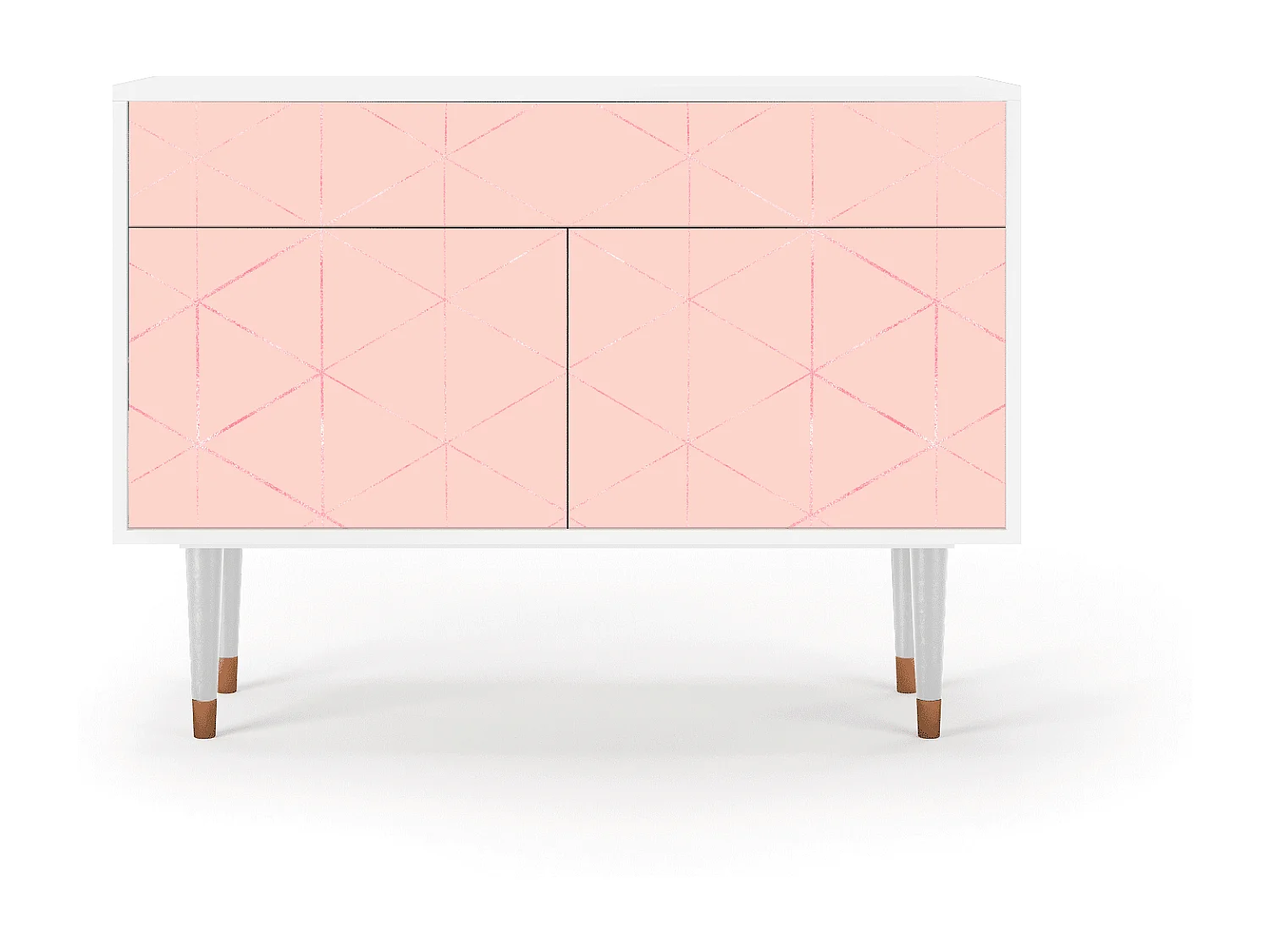 Buffet - 115x85x48 cm - BS4 - Rose Quartz, Blanc