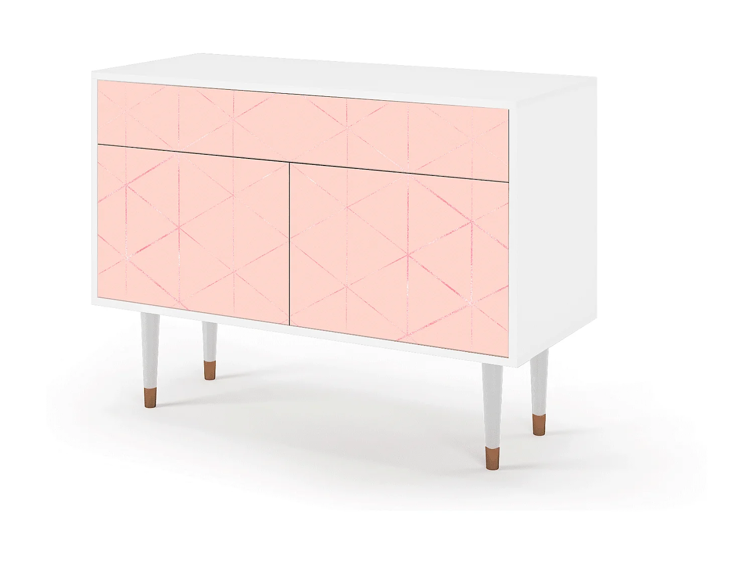 Buffet - 115x85x48 cm - BS4 - Rose Quartz, Blanc
