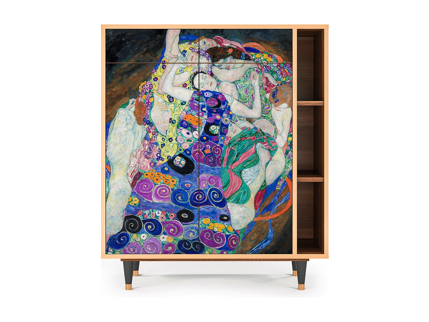 Kredens - 96х110х41 cm - BS6 - The Maiden by Klimt, Orzech