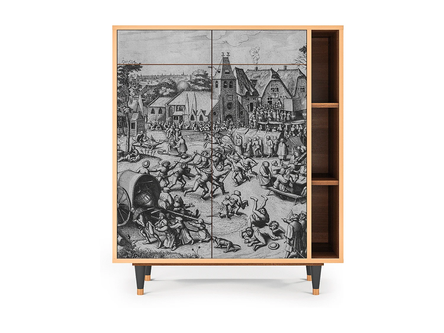 Kredens - 96х110х41 cm - BS6 - The Festival of Saint, Orzech