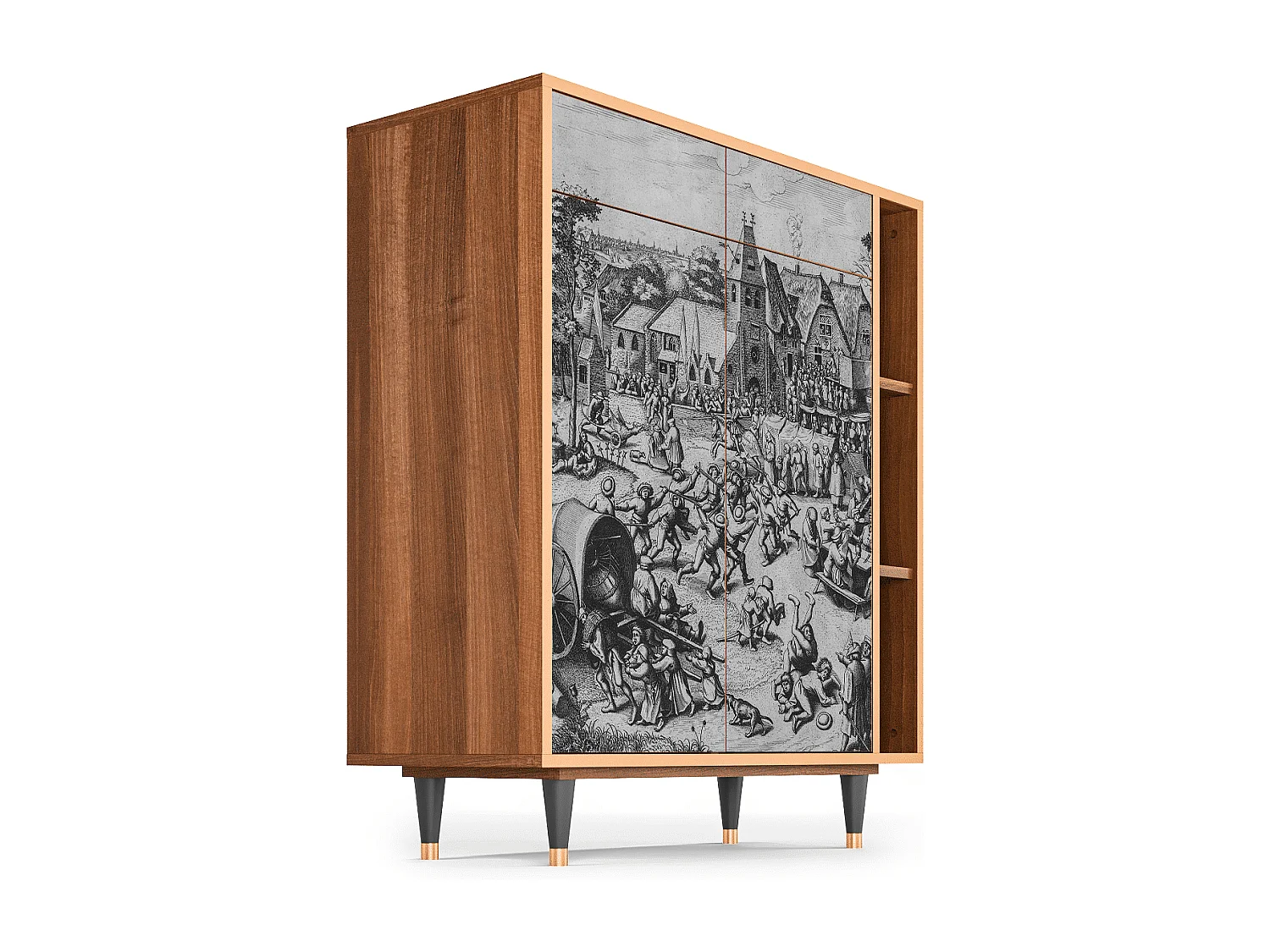 Kredens - 96х110х41 cm - BS6 - The Festival of Saint, Orzech