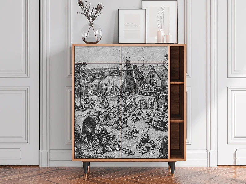 Kredens - 96х110х41 cm - BS6 - The Festival of Saint, Orzech