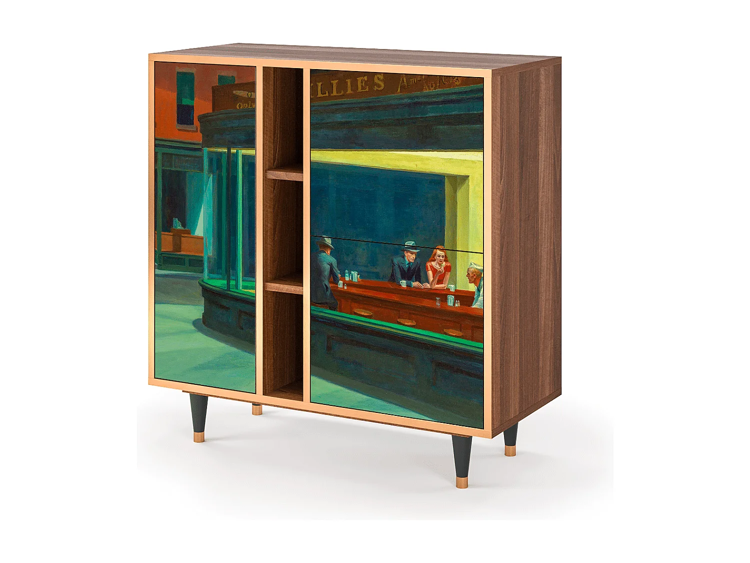 Buffet - 94х96х41 cm - BS5 - Nighthawks by Hopper, Noyer