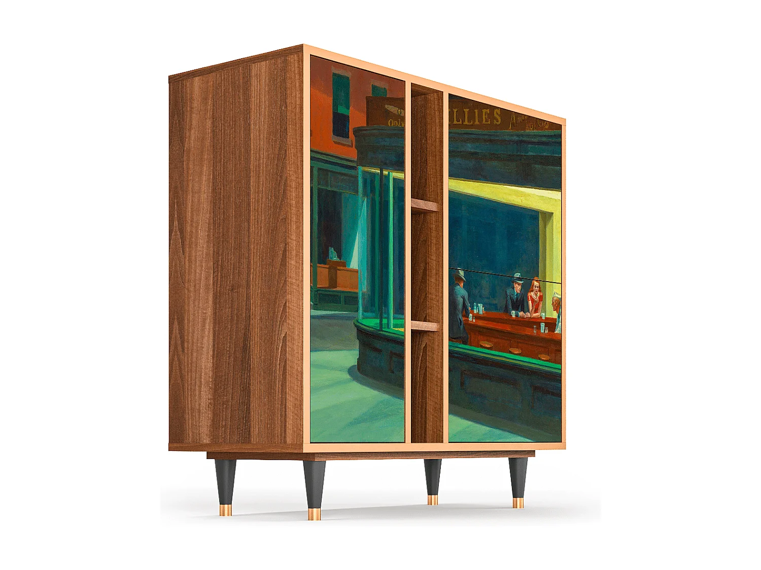 Credenza - 94х96х41 cm - BS5 - Nighthawks by Hopper, Noce