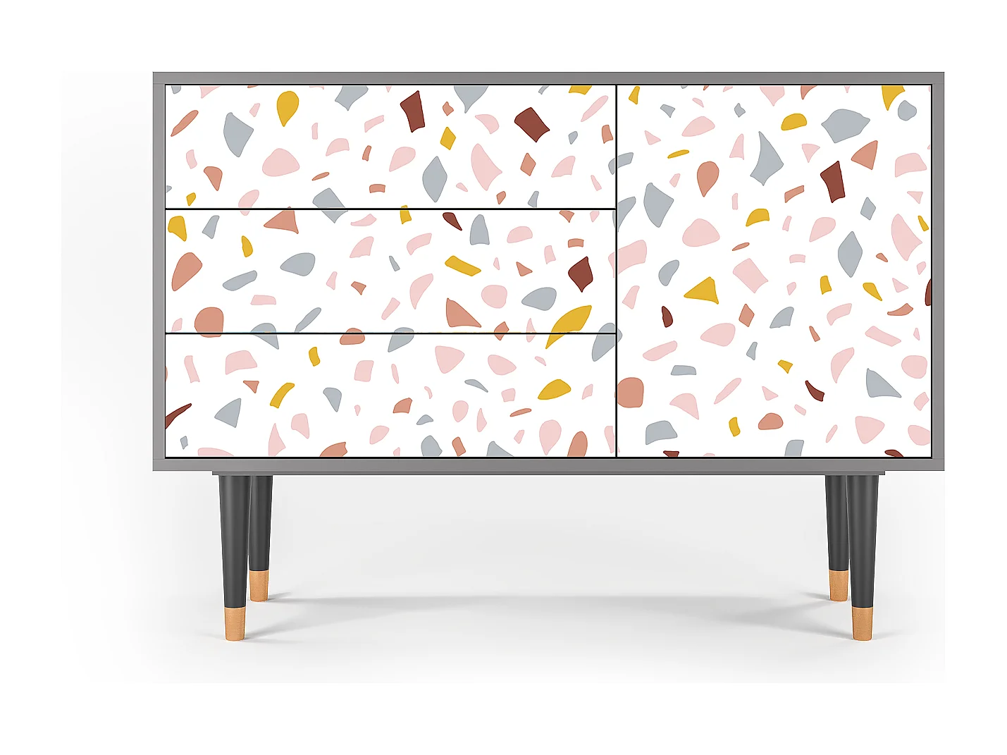 Kredens - 115х84х41 cm - S3 - Marmelade Cheese, Szary