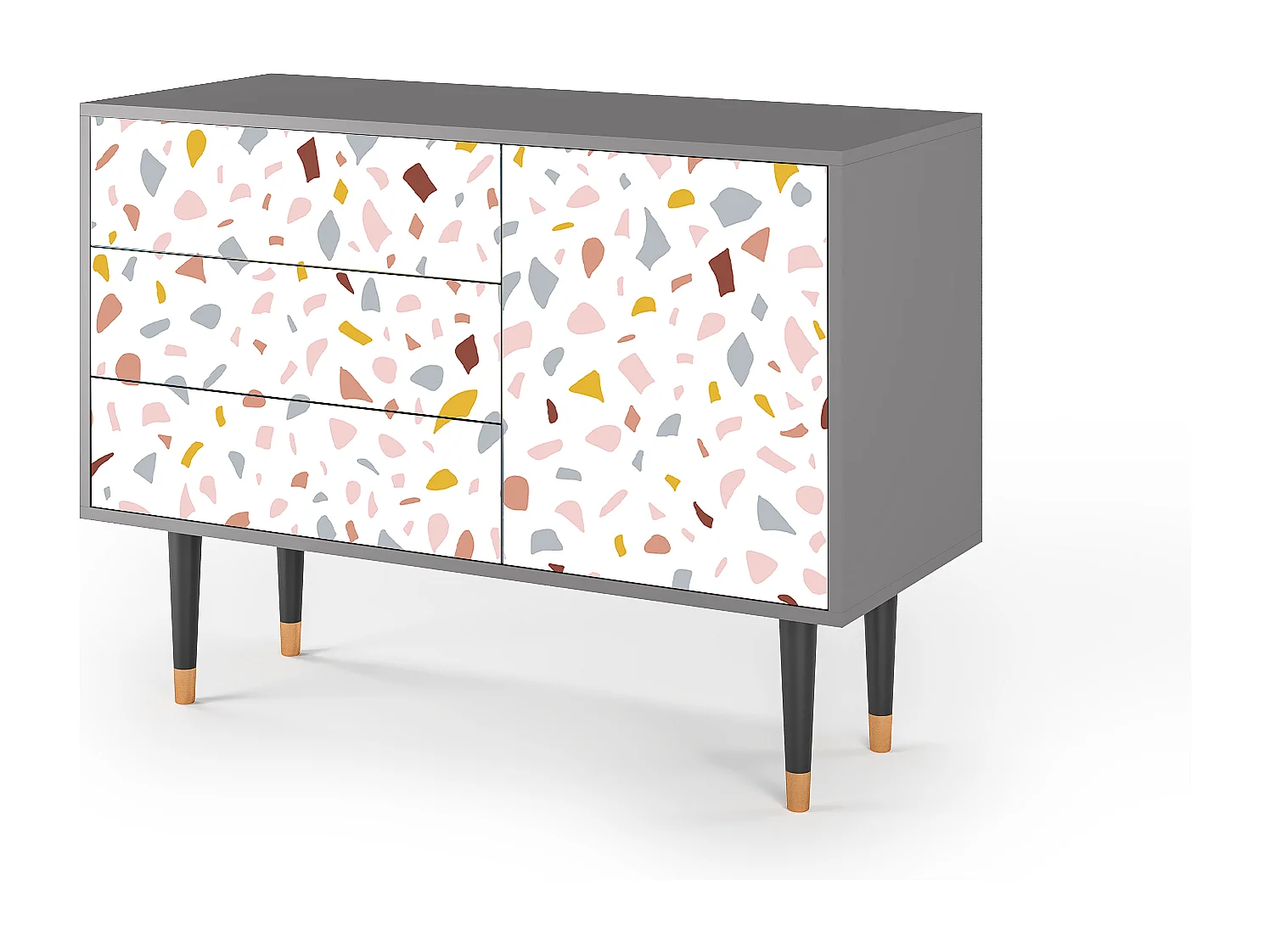 Kredens - 115х84х41 cm - S3 - Marmelade Cheese, Szary