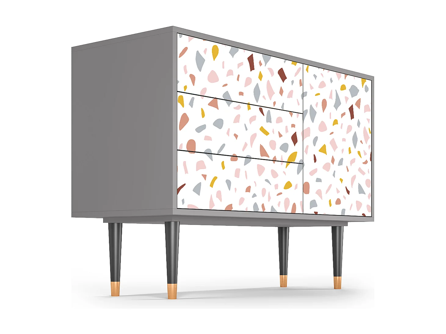 Kredens - 115х84х41 cm - S3 - Marmelade Cheese, Szary