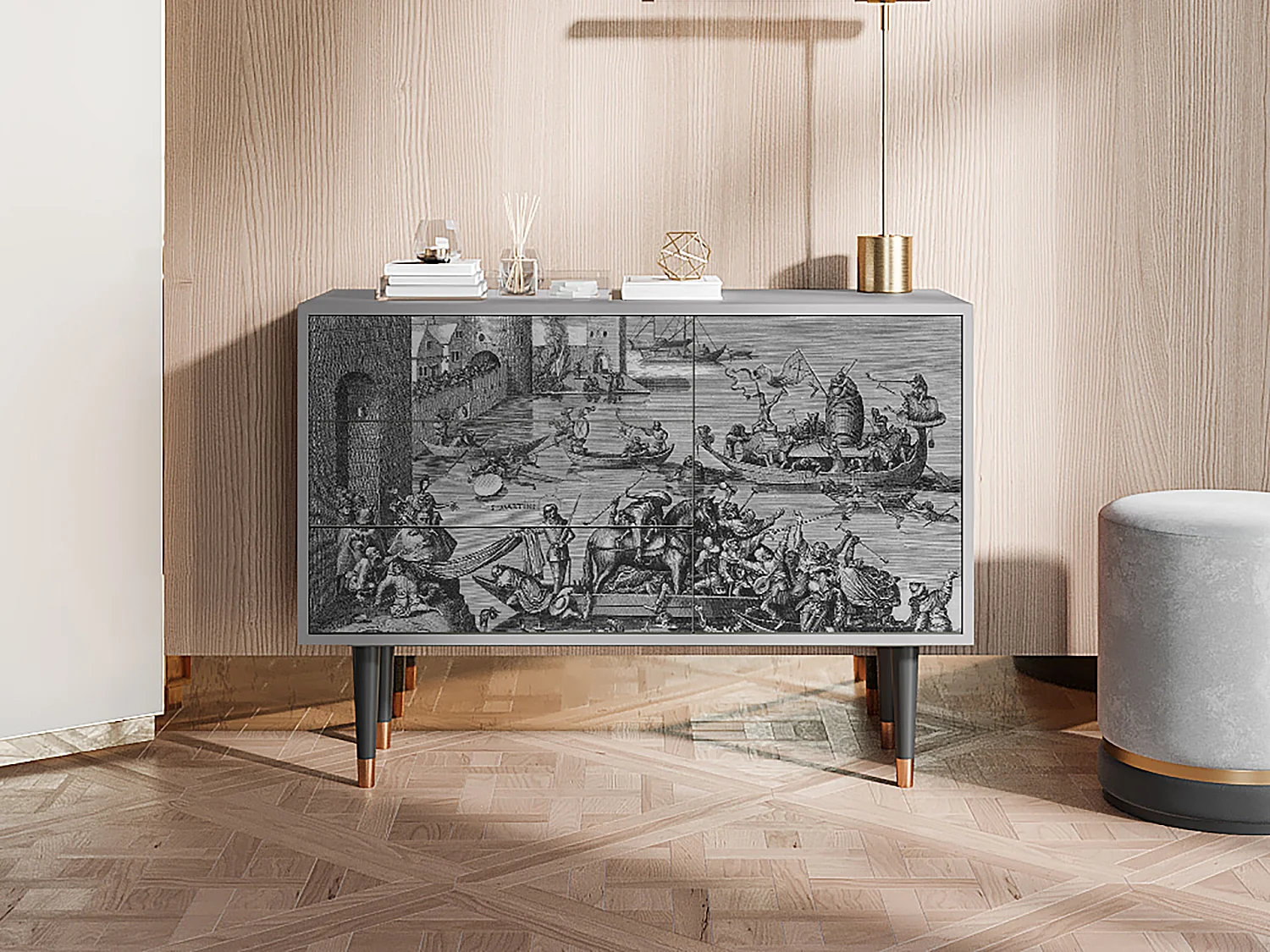 Dressoir - 115х84х41 cm - S3 - Saint Martin, Grijs